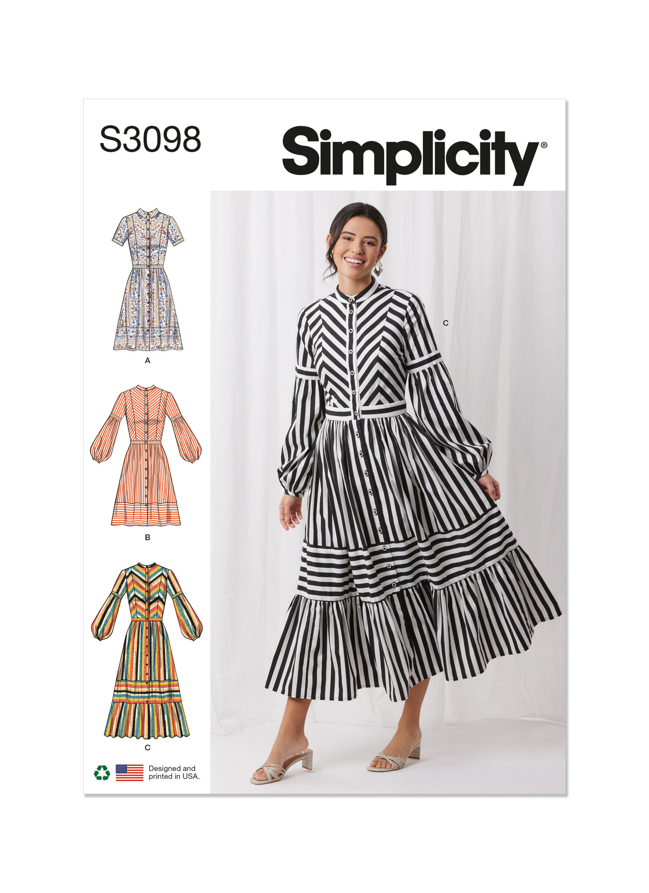 Simplicity Sewing Pattern Misses' Dress with Sleeve and Length Variations 1 Simplicity Sewing Pattern Misses' Dress with Sleeve and Length Variations
