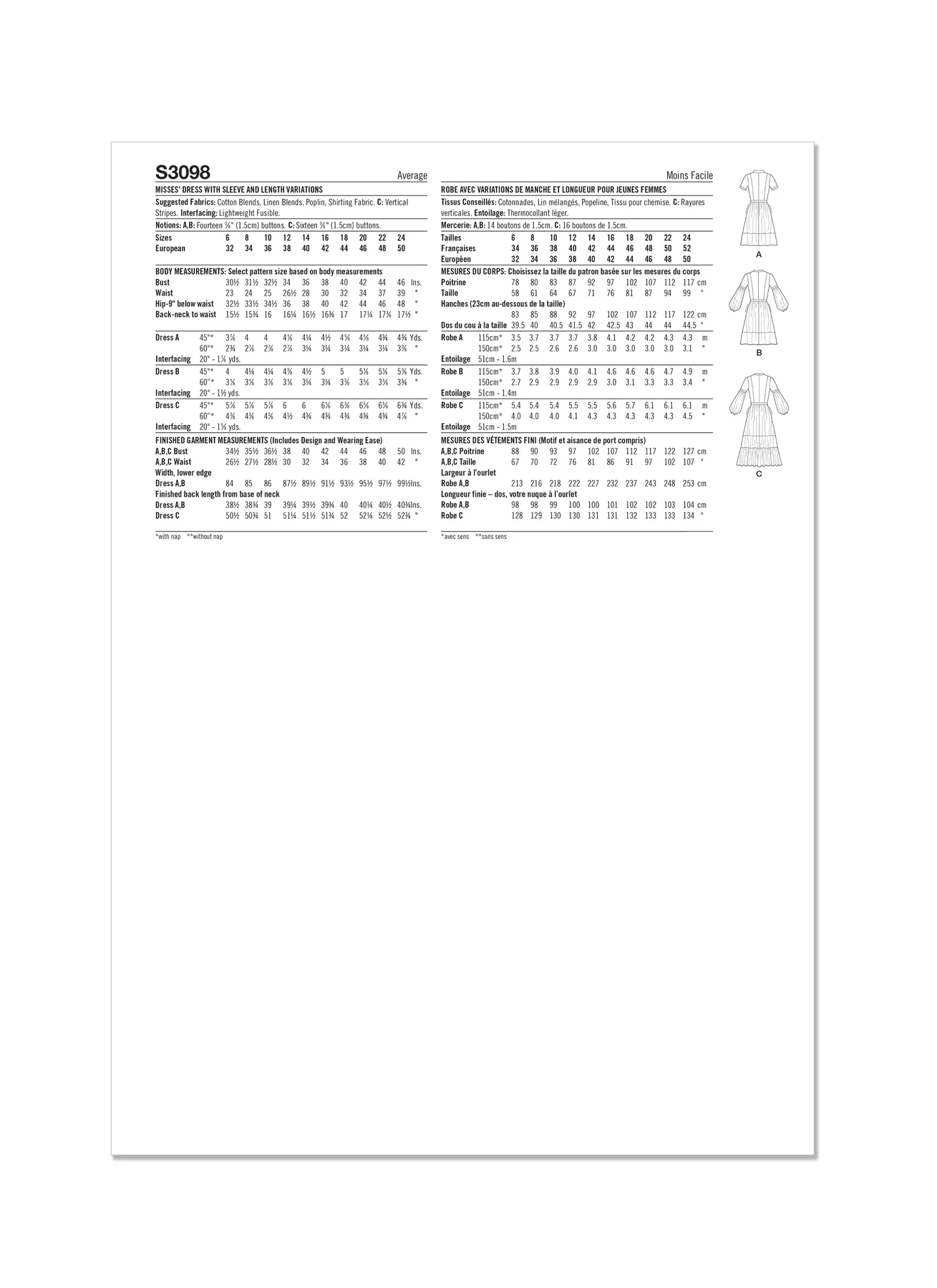 Simplicity Sewing Pattern Misses' Dress with Sleeve and Length Variations 7 Simplicity Sewing Pattern Misses' Dress with Sleeve and Length Variations