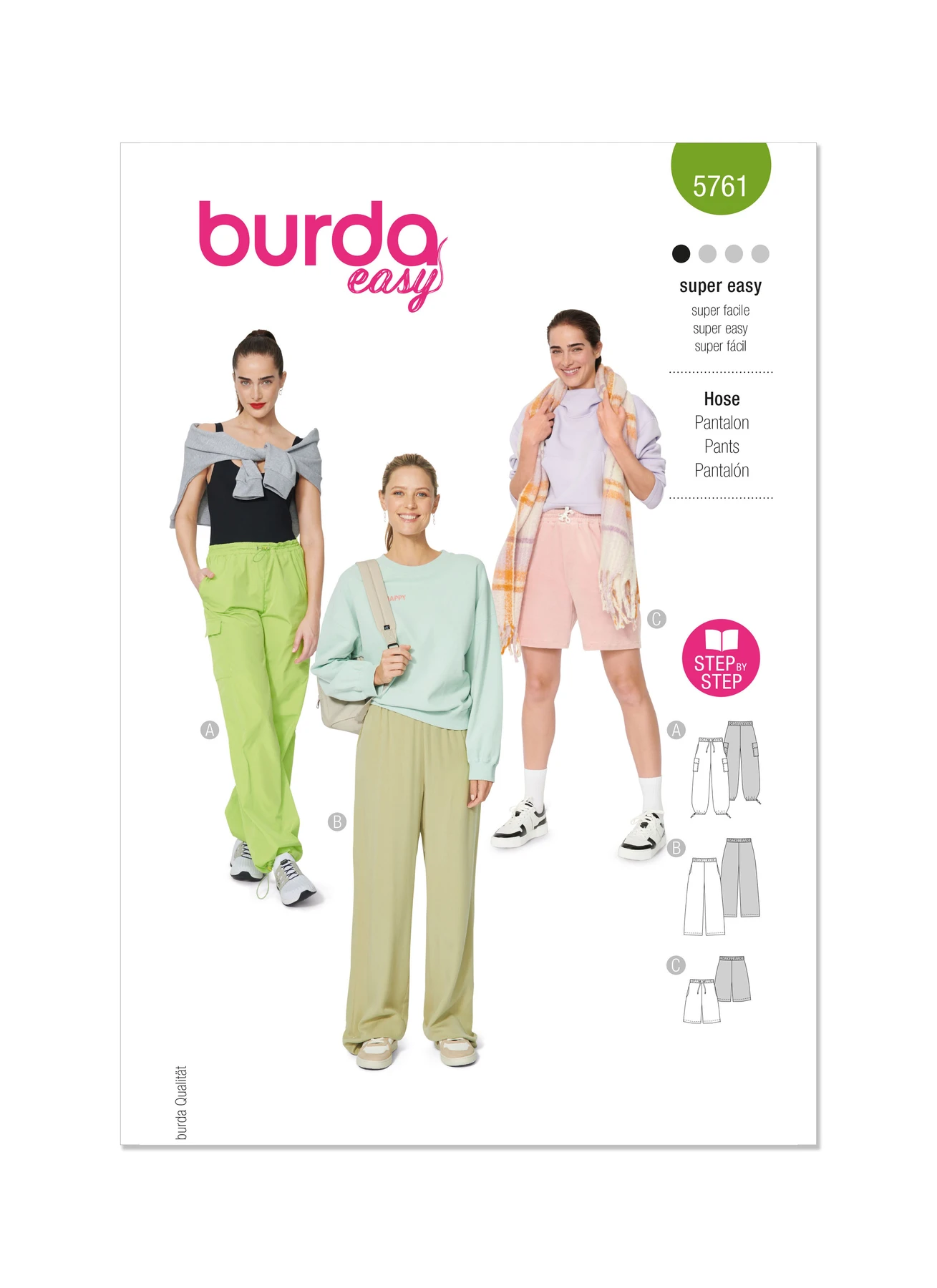 Burda Style Sewing Pattern 5761 Misses' Cargo Trouser Pants 1 Burda Style Sewing Pattern 5761 Misses' Cargo Trouser Pants