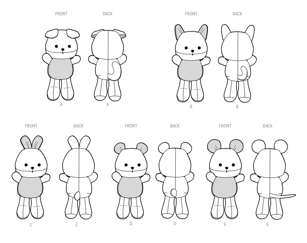 Simplicity Sewing Pattern Plush Animals By Carla Reiss Design 10 Simplicity Sewing Pattern Plush Animals By Carla Reiss Design
