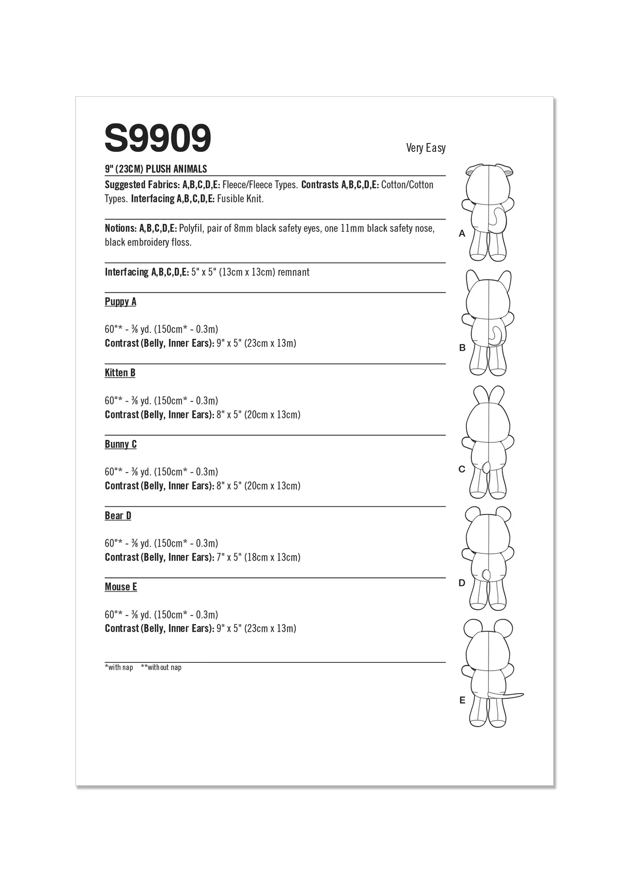 Simplicity Sewing Pattern Plush Animals By Carla Reiss Design 9 Simplicity Sewing Pattern Plush Animals By Carla Reiss Design