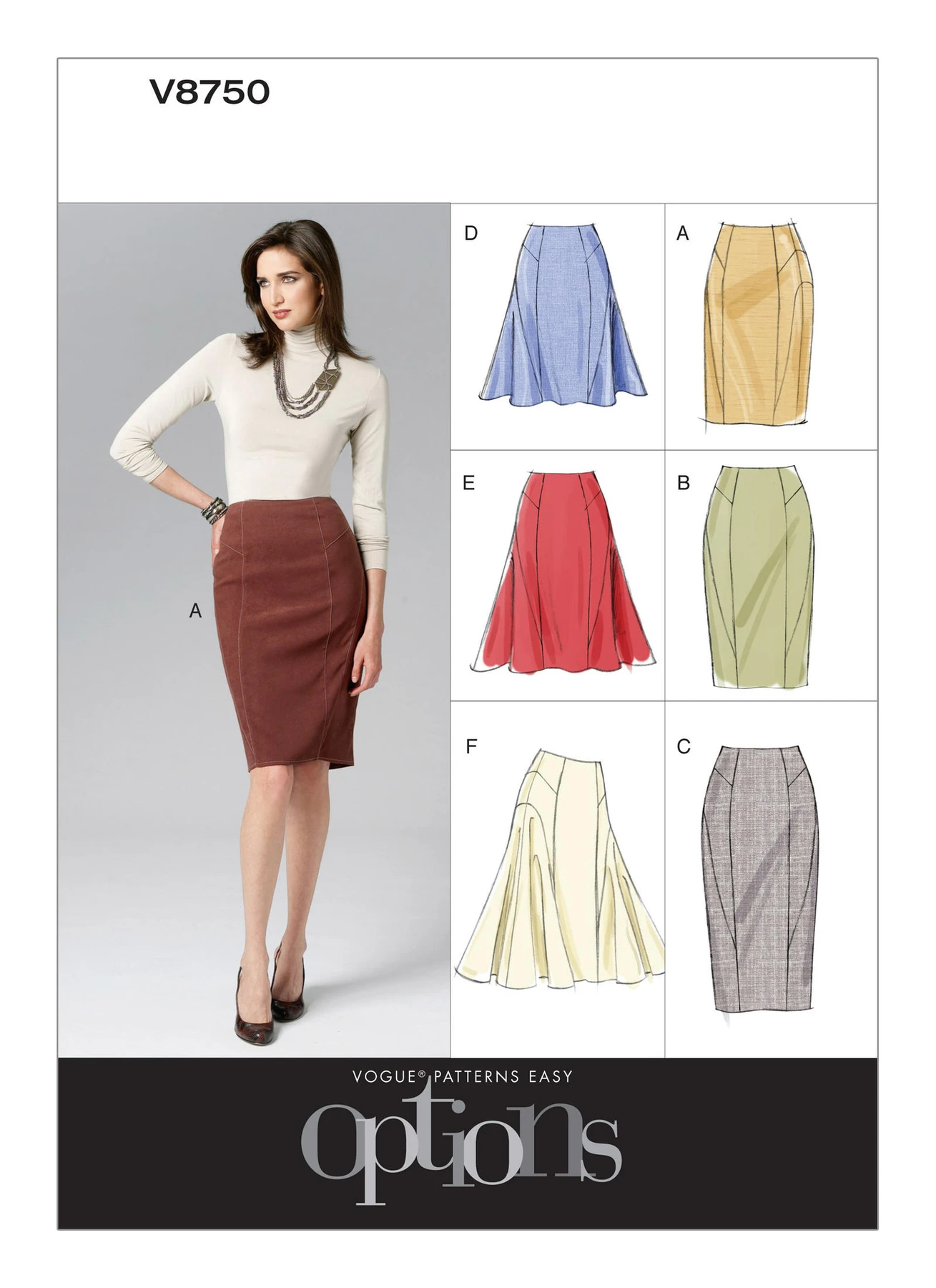 Vogue Patterns Misses' Side-Flare or Pencil Skirts 1 Vogue Patterns Misses' Side-Flare or Pencil Skirts