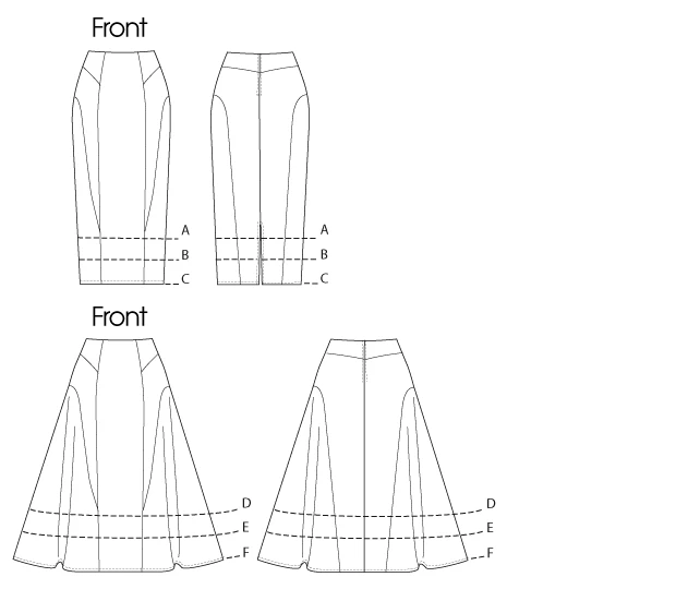 Vogue Patterns Misses' Side-Flare or Pencil Skirts 11 Vogue Patterns Misses' Side-Flare or Pencil Skirts