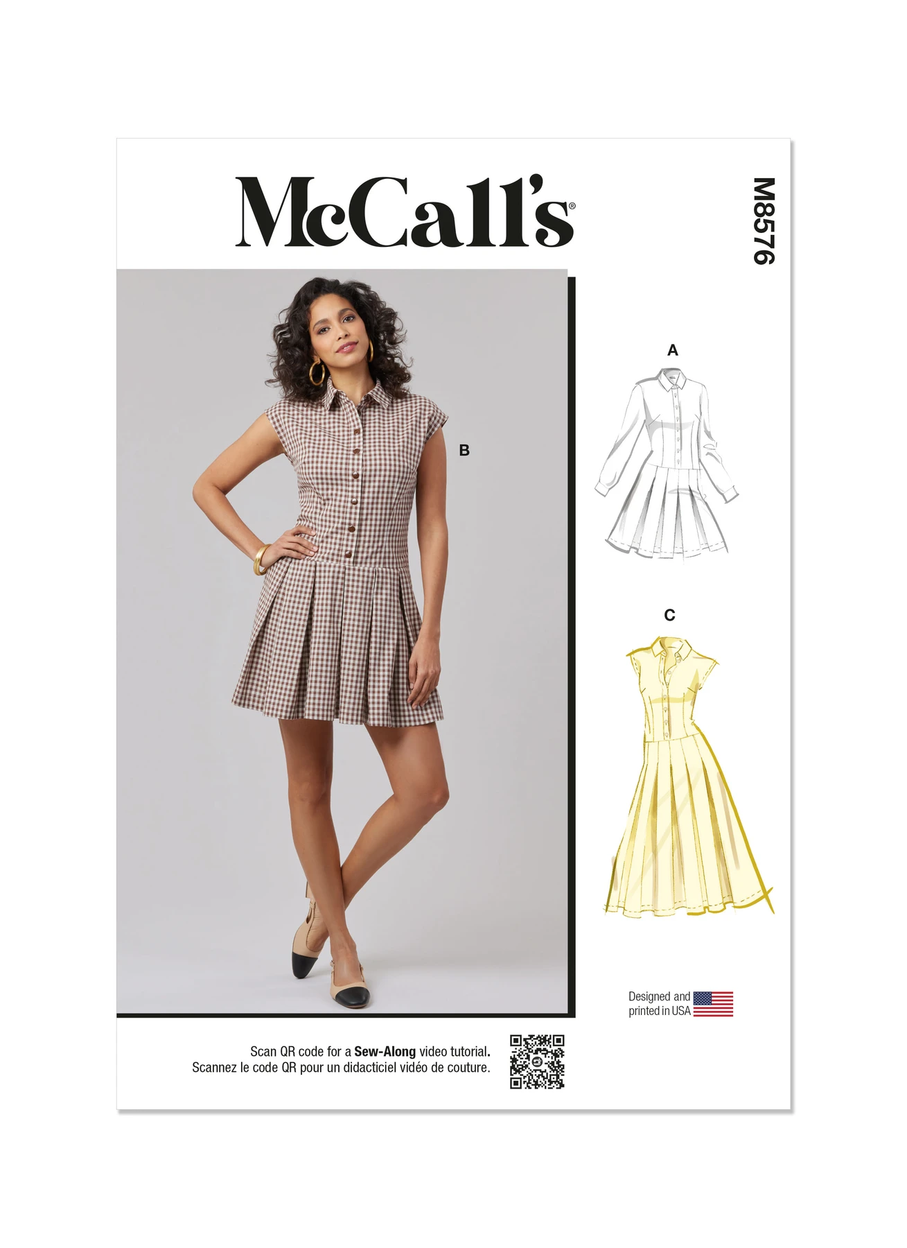 McCall's Sewing Pattern Misses' Dress with Sleeve and Length Variations (PDF) 1 McCall's Sewing Pattern Misses' Dress with Sleeve and Length Variations (PDF)