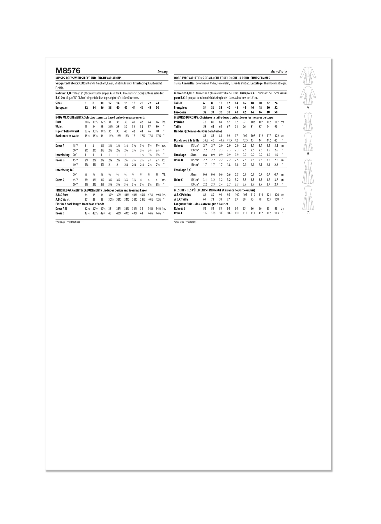 McCall's Sewing Pattern Misses' Dress with Sleeve and Length Variations (PDF) 7 McCall's Sewing Pattern Misses' Dress with Sleeve and Length Variations (PDF)