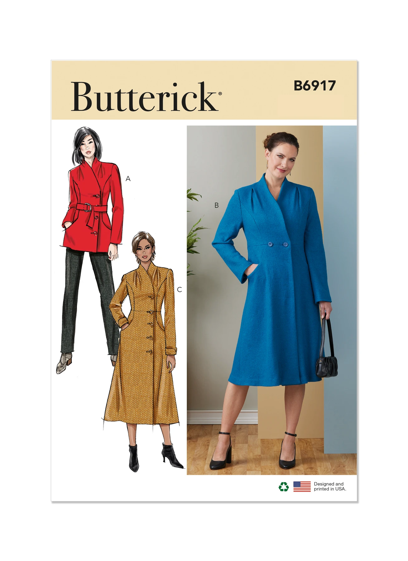 Butterick Sewing Pattern Misses' Coat (PDF) 1 Butterick Sewing Pattern Misses' Coat (PDF)