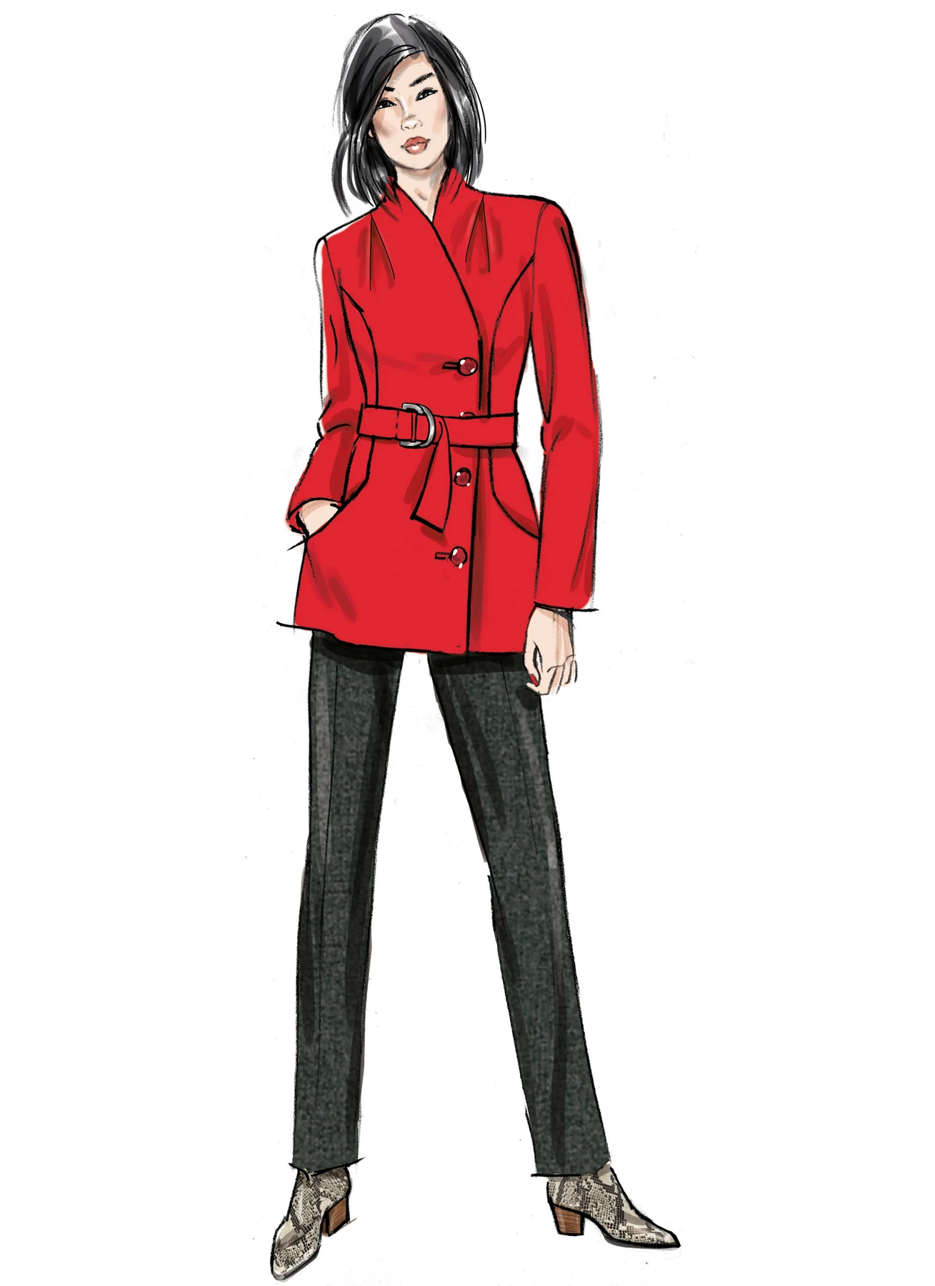 Butterick Sewing Pattern Misses' Coat (PDF) 3 Butterick Sewing Pattern Misses' Coat (PDF)