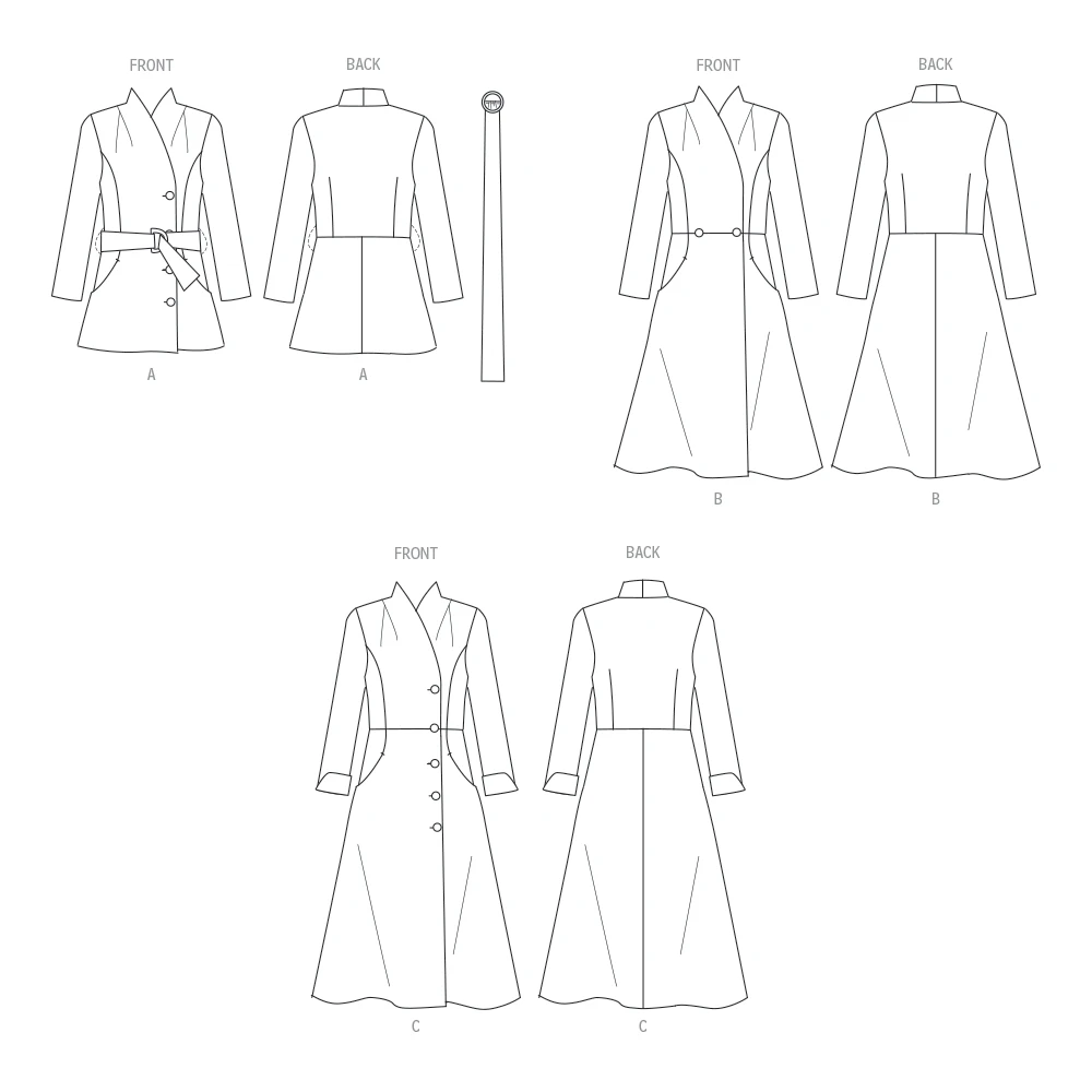 Butterick Sewing Pattern Misses' Coat (PDF) 8 Butterick Sewing Pattern Misses' Coat (PDF)