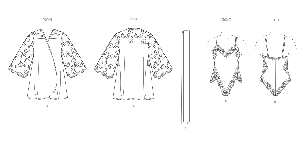 Vogue Patterns Misses' Robe with Belt and Teddy (PDF) 8 Vogue Patterns Misses' Robe with Belt and Teddy (PDF)