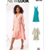 New Look Sewing Pattern Misses' Wrap Dress With Length and Sleeve Variations 19 New Look Sewing Pattern Misses' Wrap Dress With Length and Sleeve Variations