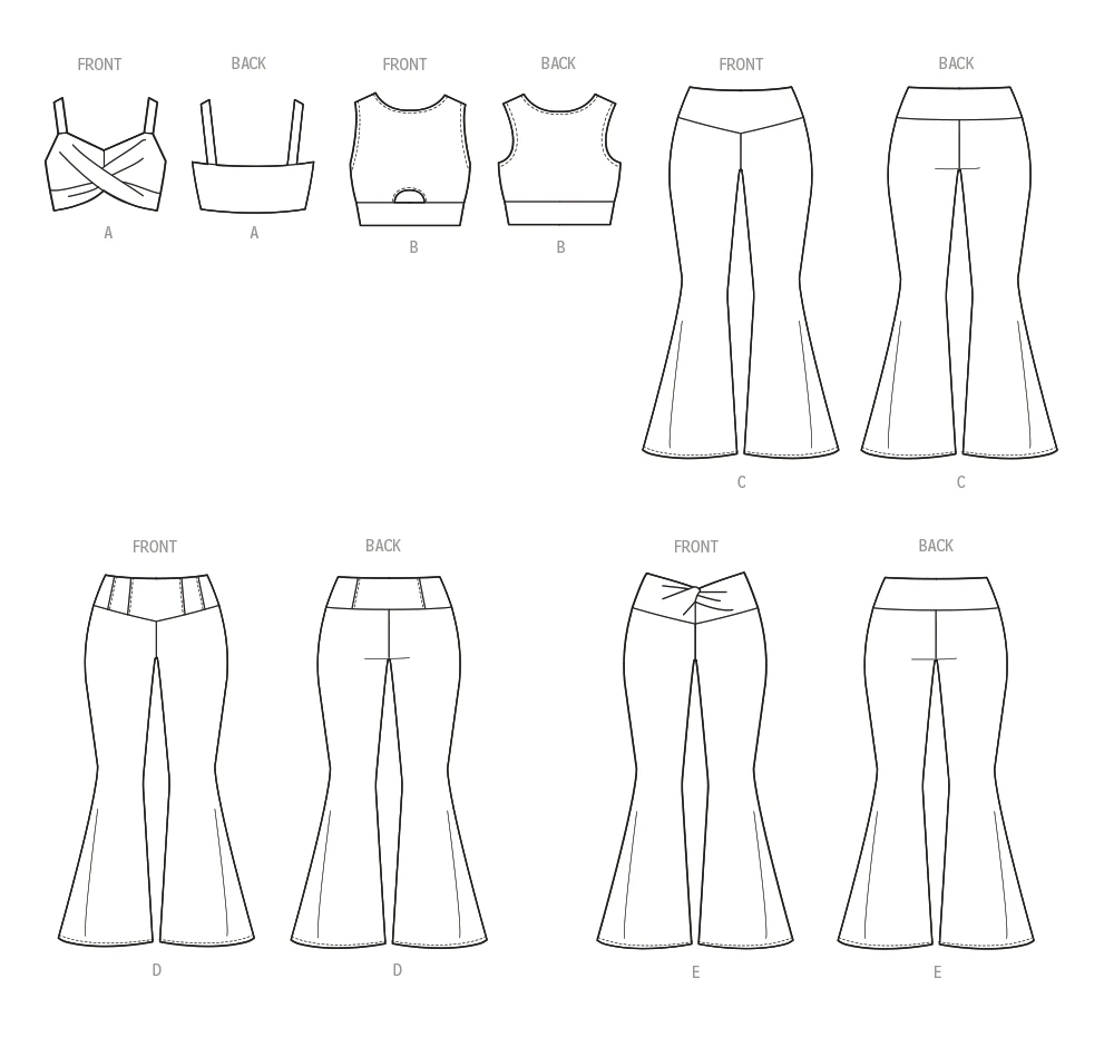 McCall's Sewing Pattern Women's Knit Tops and Pants (PDF) 8 McCall's Sewing Pattern Women's Knit Tops and Pants (PDF)