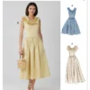 McCall's Sewing Pattern Misses' and Miss Petite Ruffle Neck Midi Dress