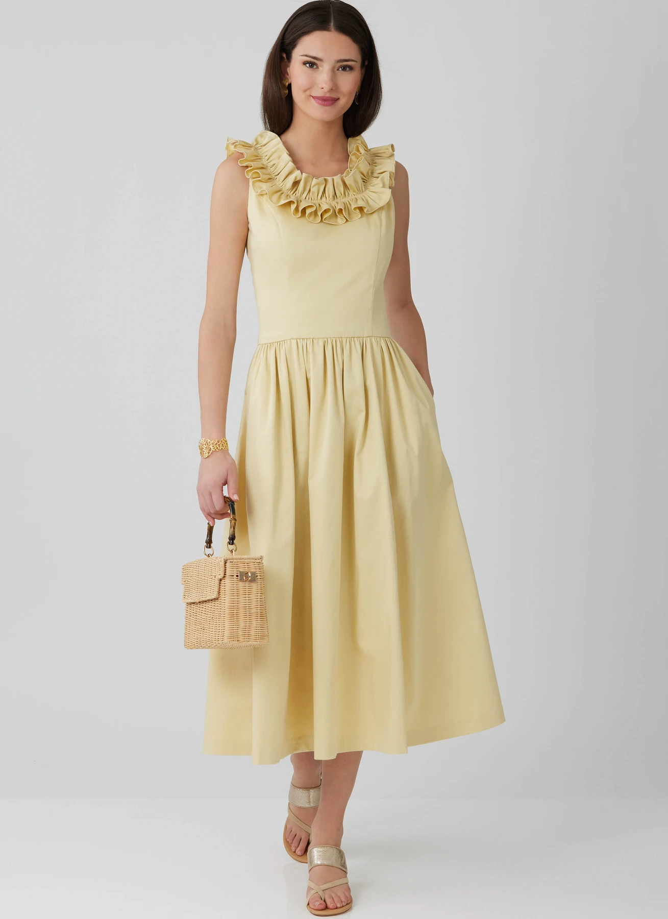 McCall's Sewing Pattern Misses' and Miss Petite Ruffle Neck Midi Dress 2 McCall's Sewing Pattern Misses' and Miss Petite Ruffle Neck Midi Dress
