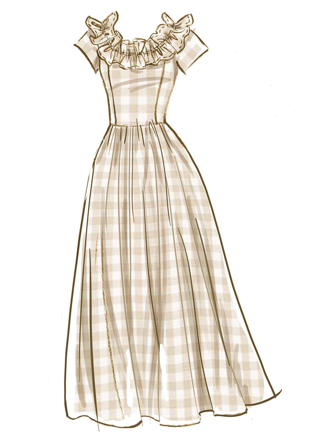 McCall's Sewing Pattern Misses' and Miss Petite Ruffle Neck Midi Dress 4 McCall's Sewing Pattern Misses' and Miss Petite Ruffle Neck Midi Dress