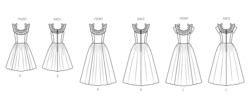 McCall's Sewing Pattern Misses' and Miss Petite Ruffle Neck Midi Dress 7 McCall's Sewing Pattern Misses' and Miss Petite Ruffle Neck Midi Dress