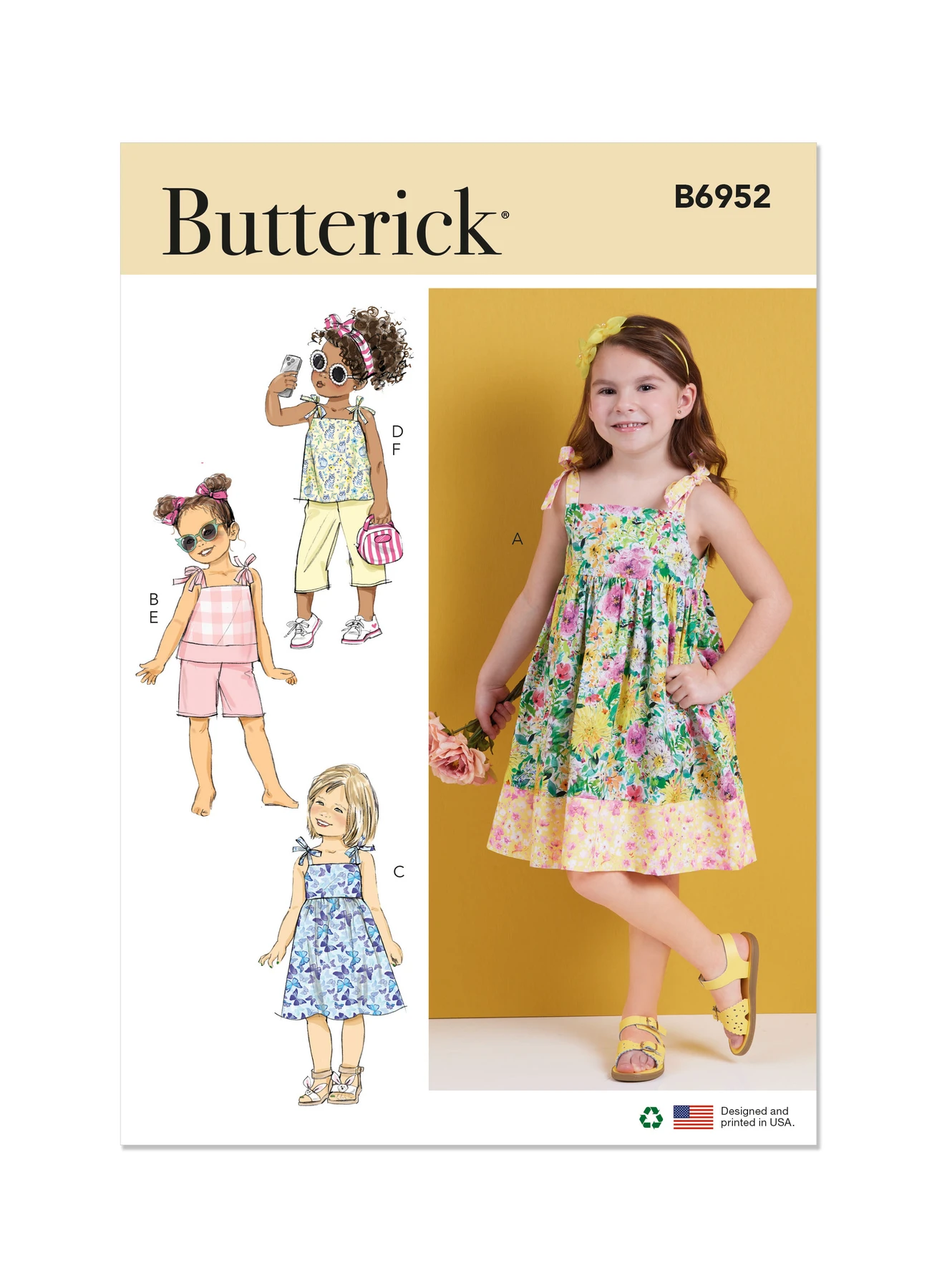 Butterick Sewing Pattern Children's Dresses, Tops, Shorts and Pants 1 Butterick Sewing Pattern Children's Dresses, Tops, Shorts and Pants