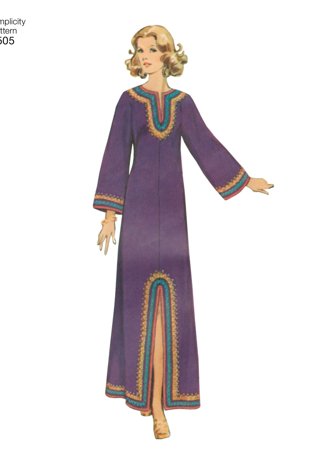 Simplicity Sewing Pattern 1970s Misses' Vintage Caftans 2 Simplicity Sewing Pattern 1970s Misses' Vintage Caftans