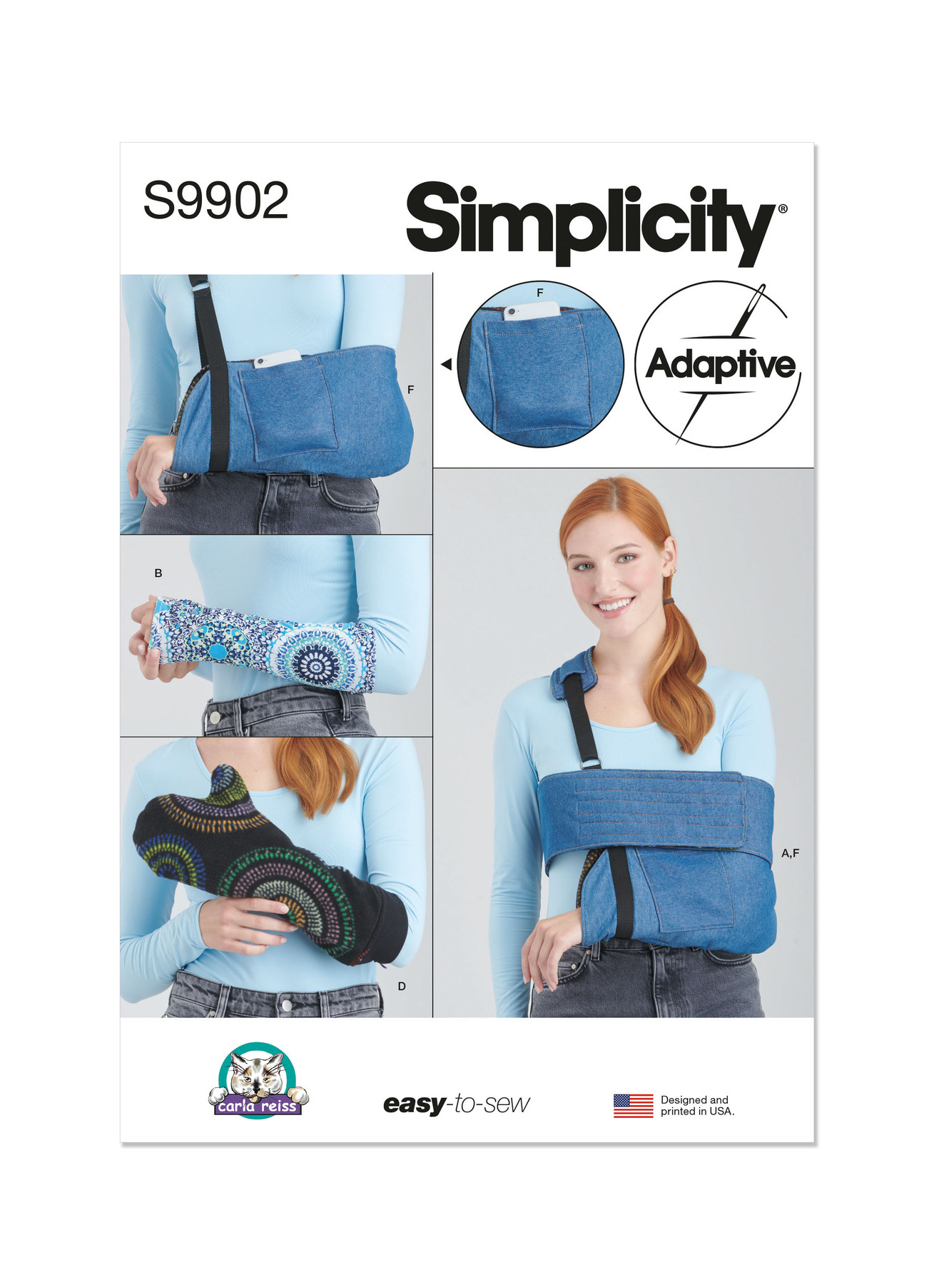 Simplicity Sewing Pattern Wrap, Sleeves and Mitt in Two Sizes and Sling By Carla Reiss Design (PDF) 1 Simplicity Sewing Pattern Wrap, Sleeves and Mitt in Two Sizes and Sling By Carla Reiss Design (PDF)