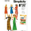 Simplicity Sewing Pattern 1970s Misses' Back-Wrap Dress and Jumper in Two Lengths 18 Simplicity Sewing Pattern 1970s Misses' Back-Wrap Dress and Jumper in Two Lengths