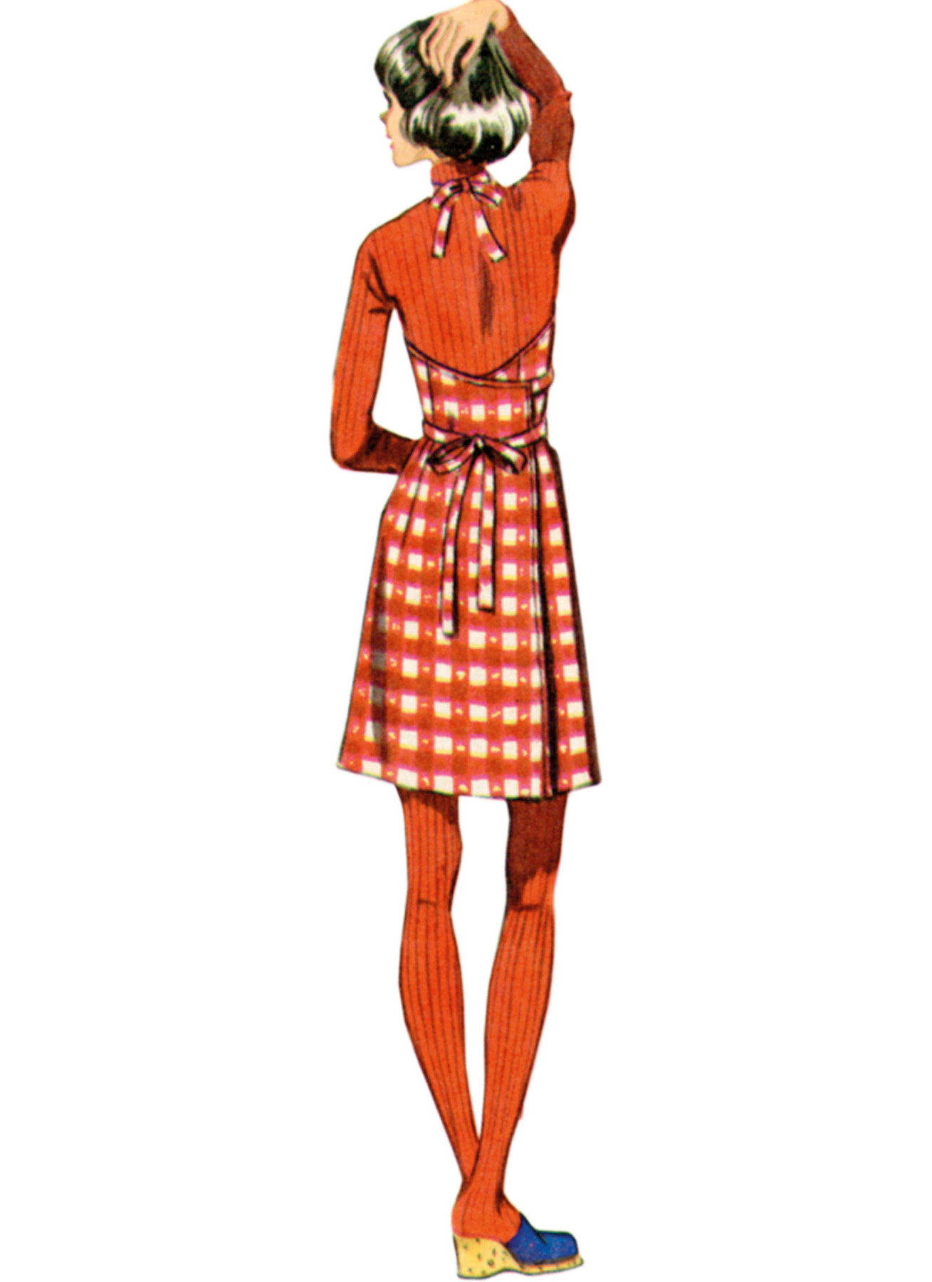 Simplicity Sewing Pattern 1970s Misses' Back-Wrap Dress and Jumper in Two Lengths 4 Simplicity Sewing Pattern 1970s Misses' Back-Wrap Dress and Jumper in Two Lengths