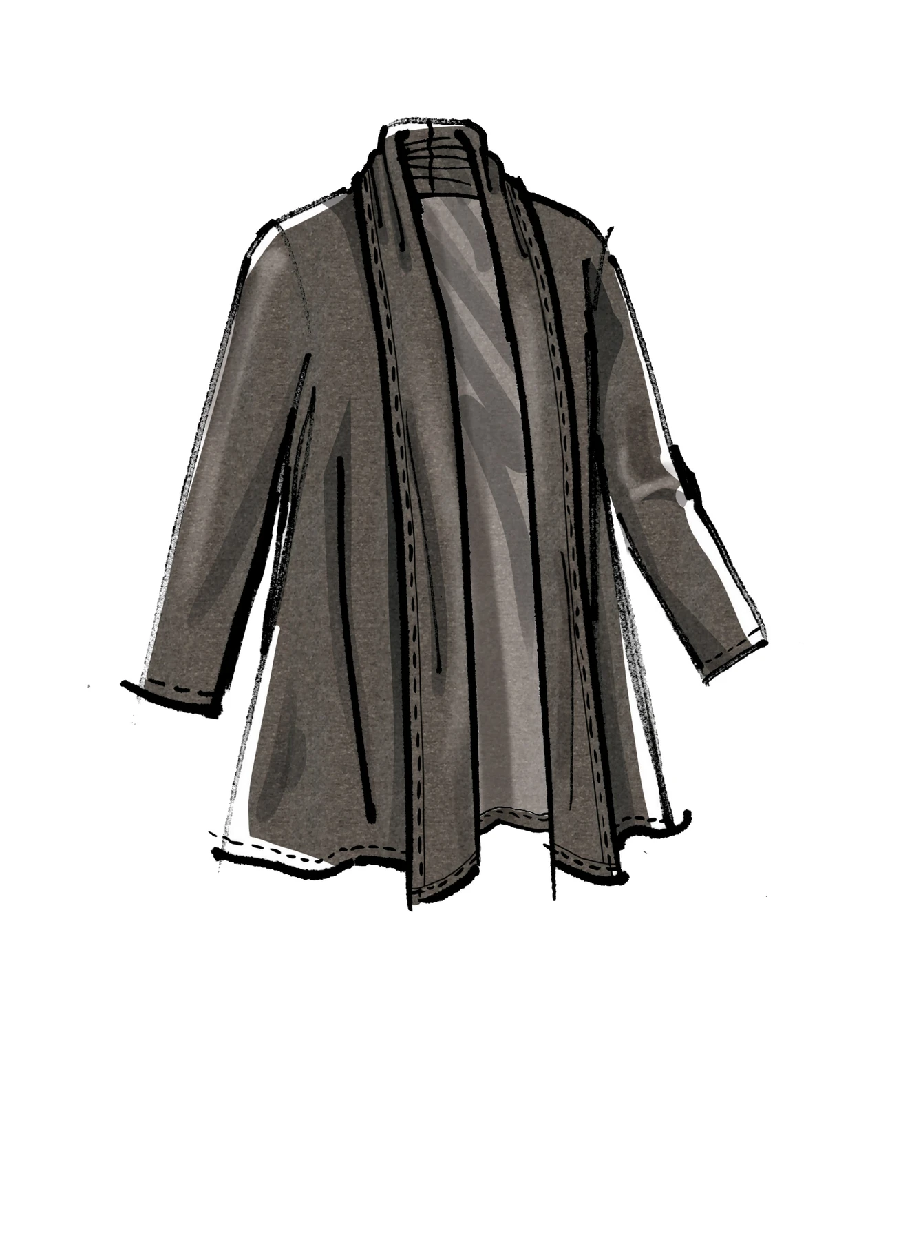 McCall's Sewing Pattern Misses' & Women's Knit Shawl Collar Jacket, Tops With Slits, Banded Skirt & Pants (PDF) 3 McCall's Sewing Pattern Misses' & Women's Knit Shawl Collar Jacket, Tops With Slits, Banded Skirt & Pants (PDF)