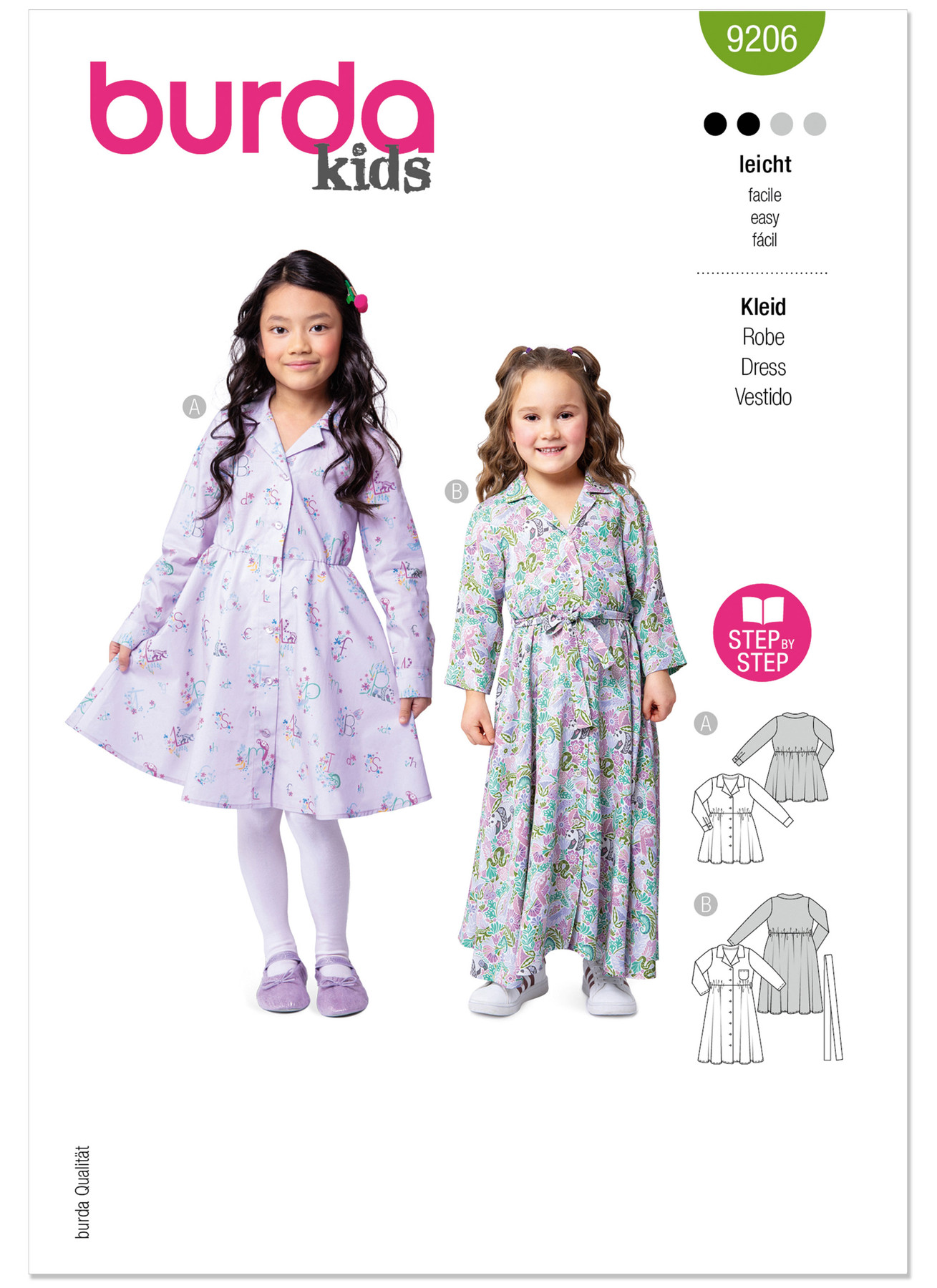 Burda Style Pattern 9206 Children's Dresses
