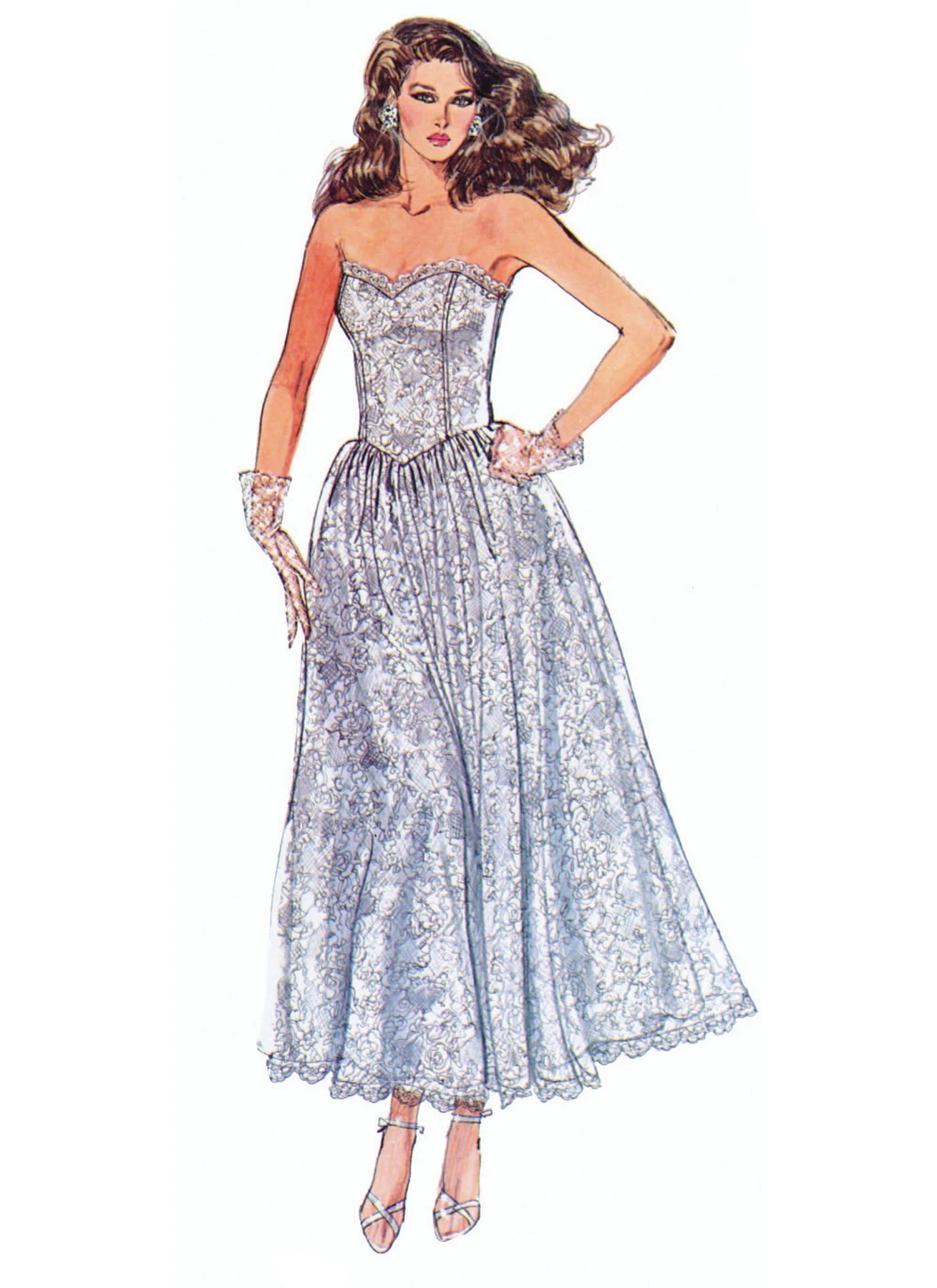 Simplicity Sewing Pattern 1980s Misses' and Miss Petite Lined Dresses by Jessica McClintock 4 Simplicity Sewing Pattern 1980s Misses' and Miss Petite Lined Dresses by Jessica McClintock
