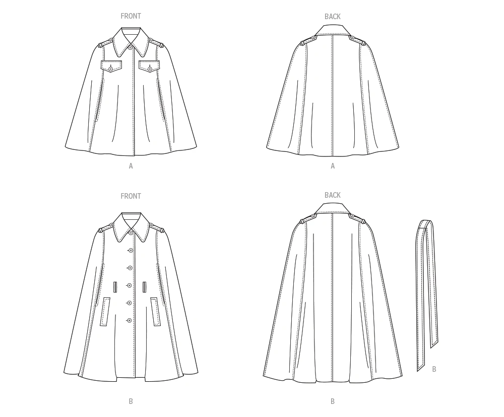 Vogue Patterns Misses' Capes and Belt 9 Vogue Patterns Misses' Capes and Belt