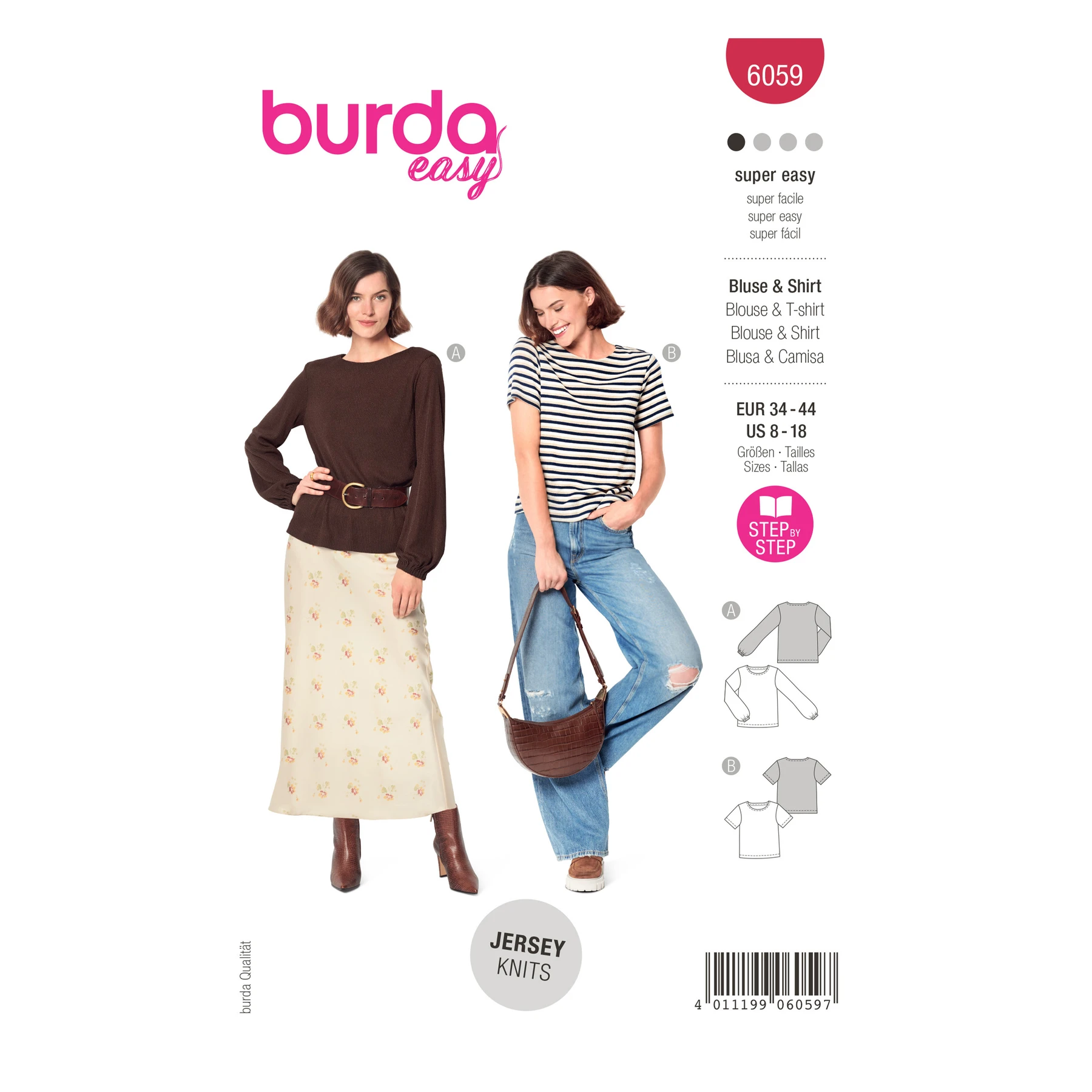 Burda Style Sewing Pattern Misses' Top and Blouse