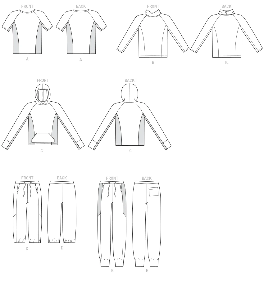 McCall's Sewing Pattern Men's Raglan Sleeve Tops and Drawstring Pants 12 McCall's Sewing Pattern Men's Raglan Sleeve Tops and Drawstring Pants