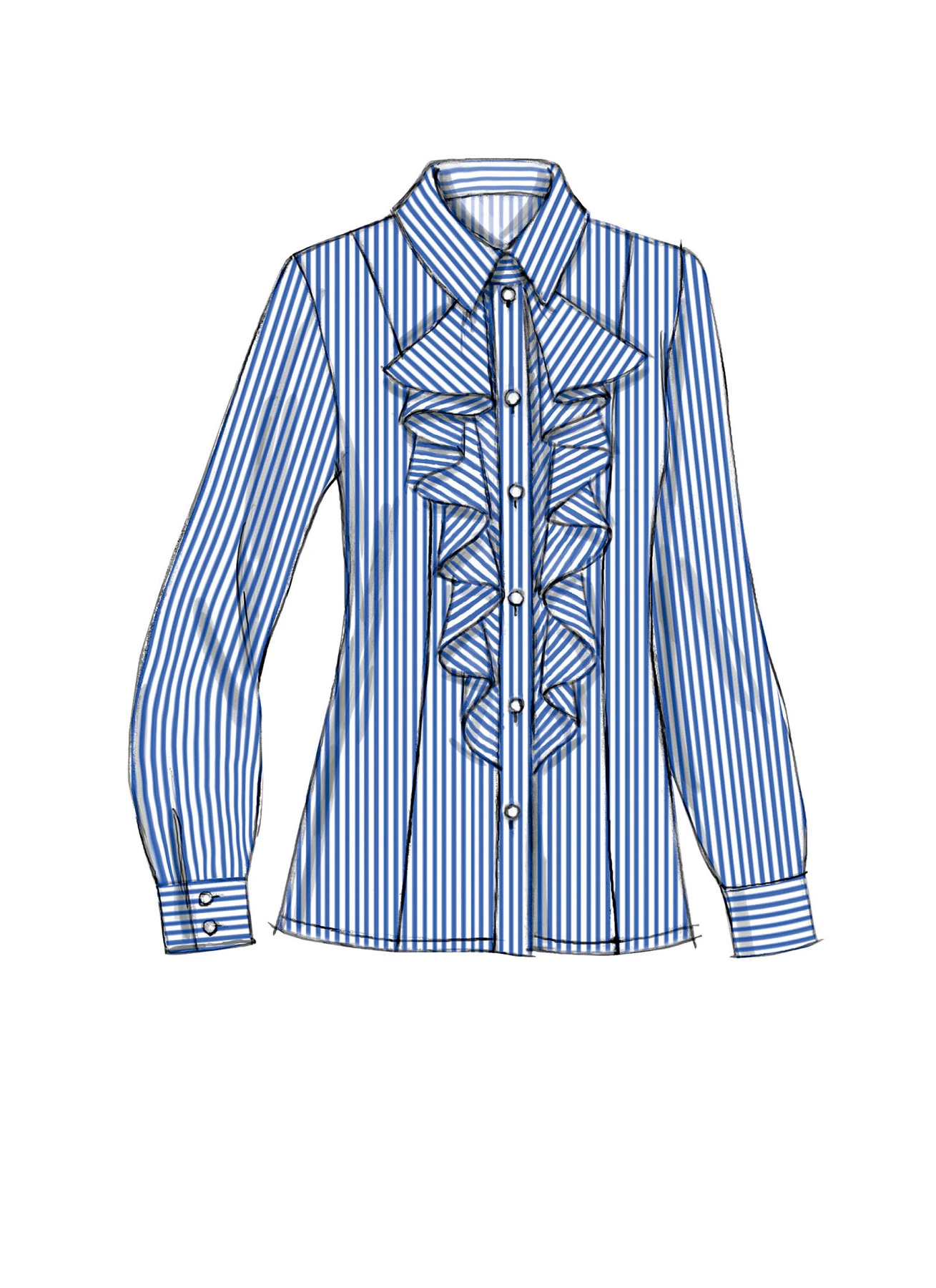 Vogue Patterns Misses' Button-Down Princess Seam Blouses 9 Vogue Patterns Misses' Button-Down Princess Seam Blouses