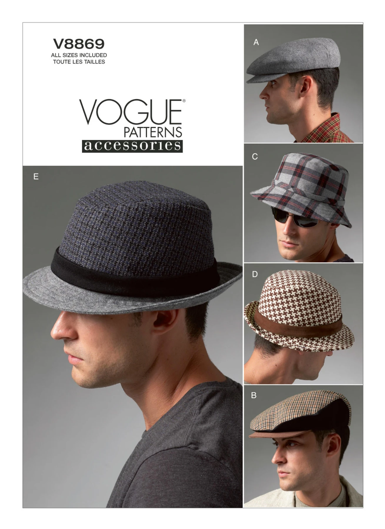 Vogue Patterns Men's Hats in Three Styles 1 Vogue Patterns Men's Hats in Three Styles