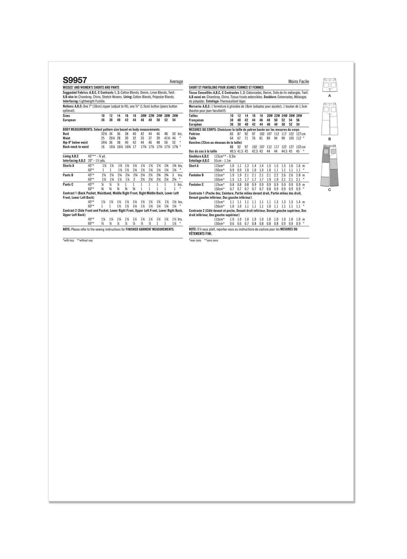 Simplicity Sewing Pattern Misses' and Women's Shorts and Pants (PDF) 10 Simplicity Sewing Pattern Misses' and Women's Shorts and Pants (PDF)