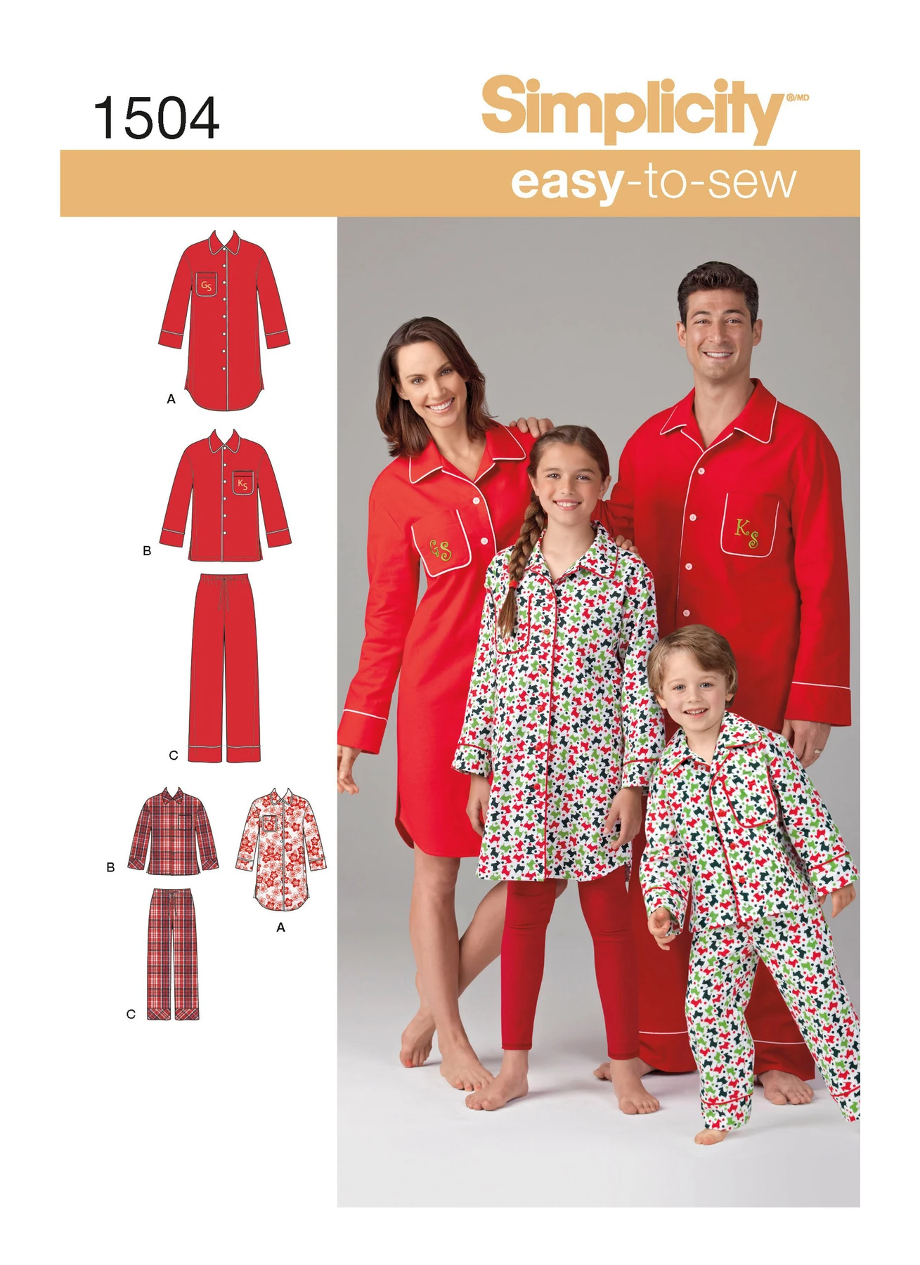 Simplicity Sewing Pattern Child's, Teens' & Adults' Loungewear 1 Simplicity Sewing Pattern Child's, Teens' & Adults' Loungewear