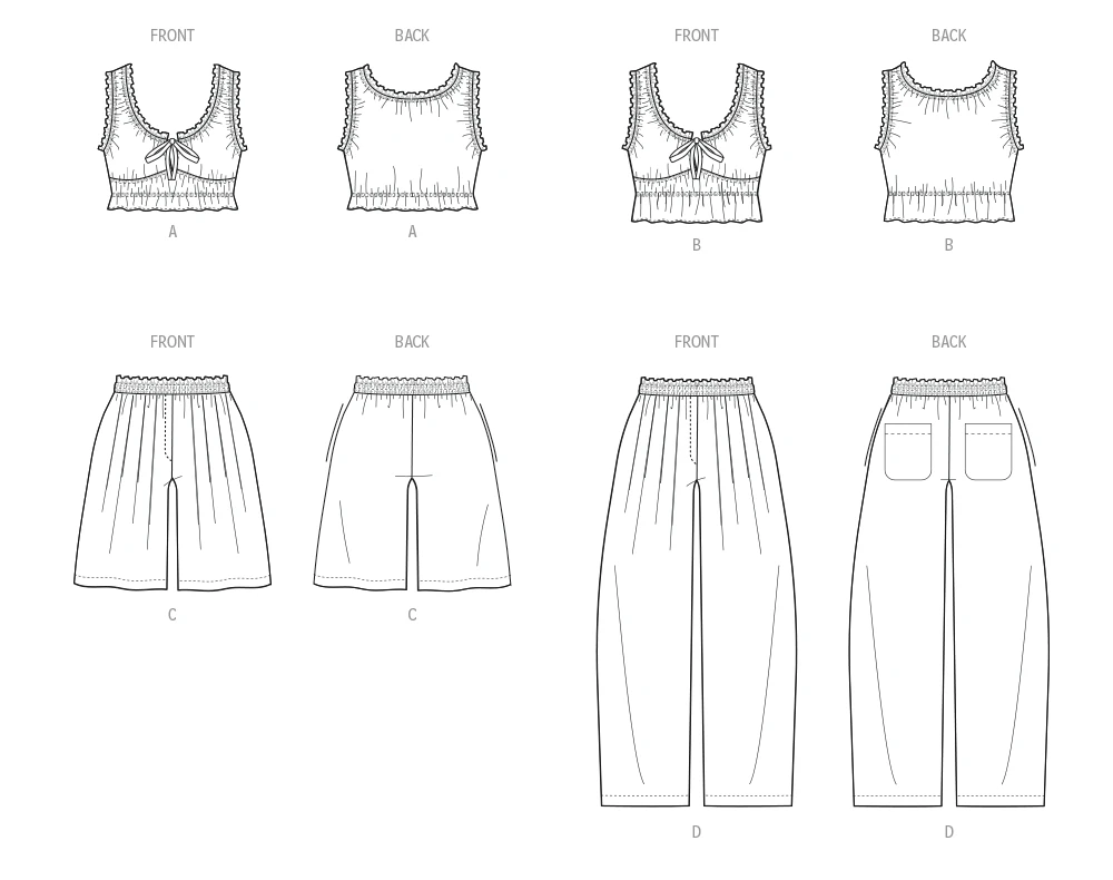 McCall's Sewing Pattern Misses' Lounge Top in Two Lengths, Shorts and Pants (PDF) 9 McCall's Sewing Pattern Misses' Lounge Top in Two Lengths, Shorts and Pants (PDF)