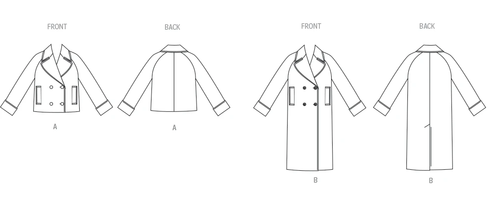 Butterick Sewing Pattern Misses' Jacket and Coat (PDF) 7 Butterick Sewing Pattern Misses' Jacket and Coat (PDF)