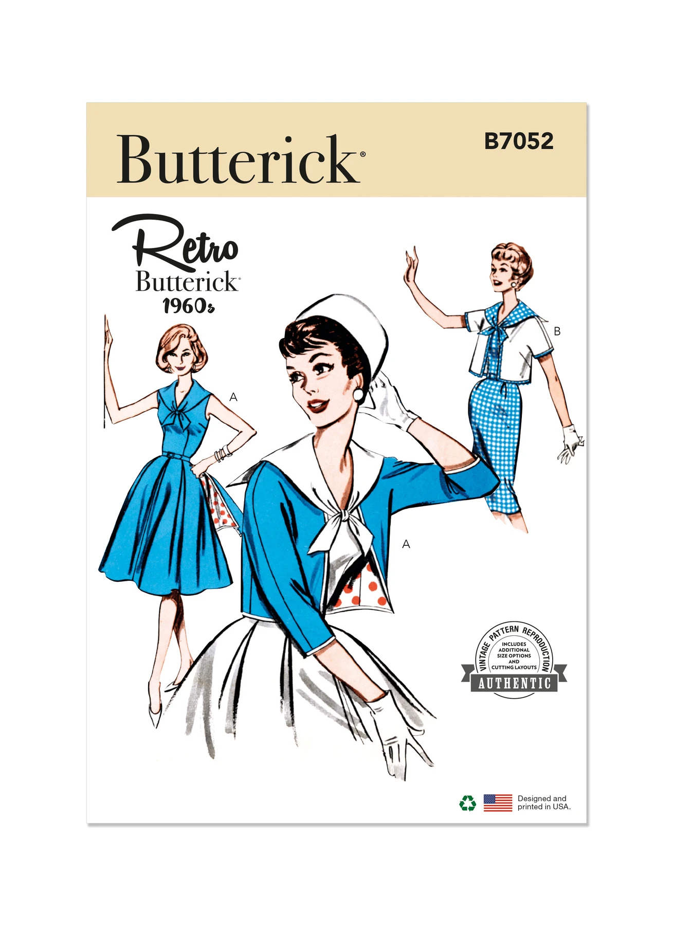 Butterick Sewing Pattern 1960s Misses' Dress and Jacket 1 Butterick Sewing Pattern 1960s Misses' Dress and Jacket