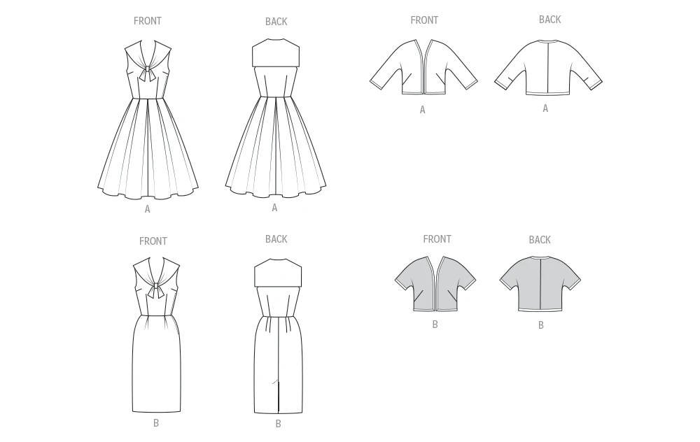 Butterick Sewing Pattern 1960s Misses' Dress and Jacket 6 Butterick Sewing Pattern 1960s Misses' Dress and Jacket
