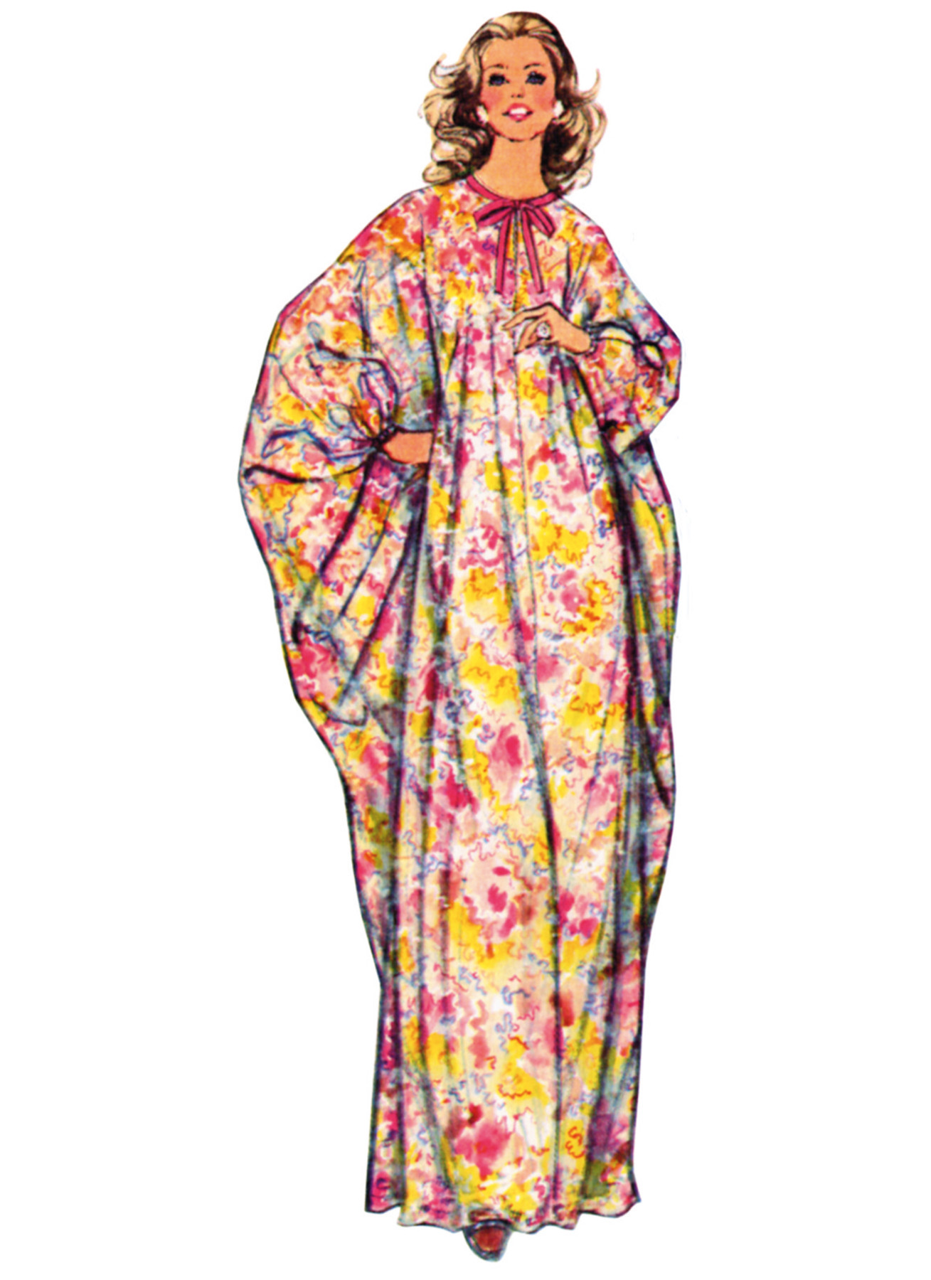 Simplicity Sewing Pattern 1970's Misses' Jiffy Caftan 2 Simplicity Sewing Pattern 1970's Misses' Jiffy Caftan