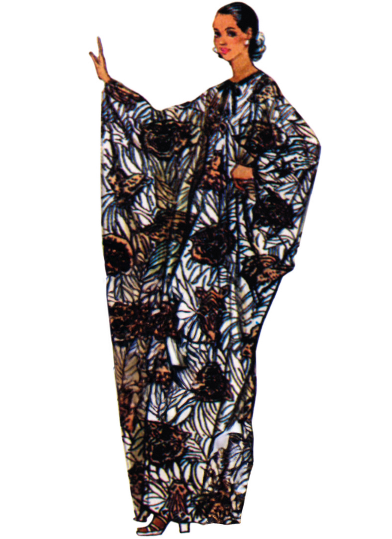 Simplicity Sewing Pattern 1970's Misses' Jiffy Caftan 4 Simplicity Sewing Pattern 1970's Misses' Jiffy Caftan