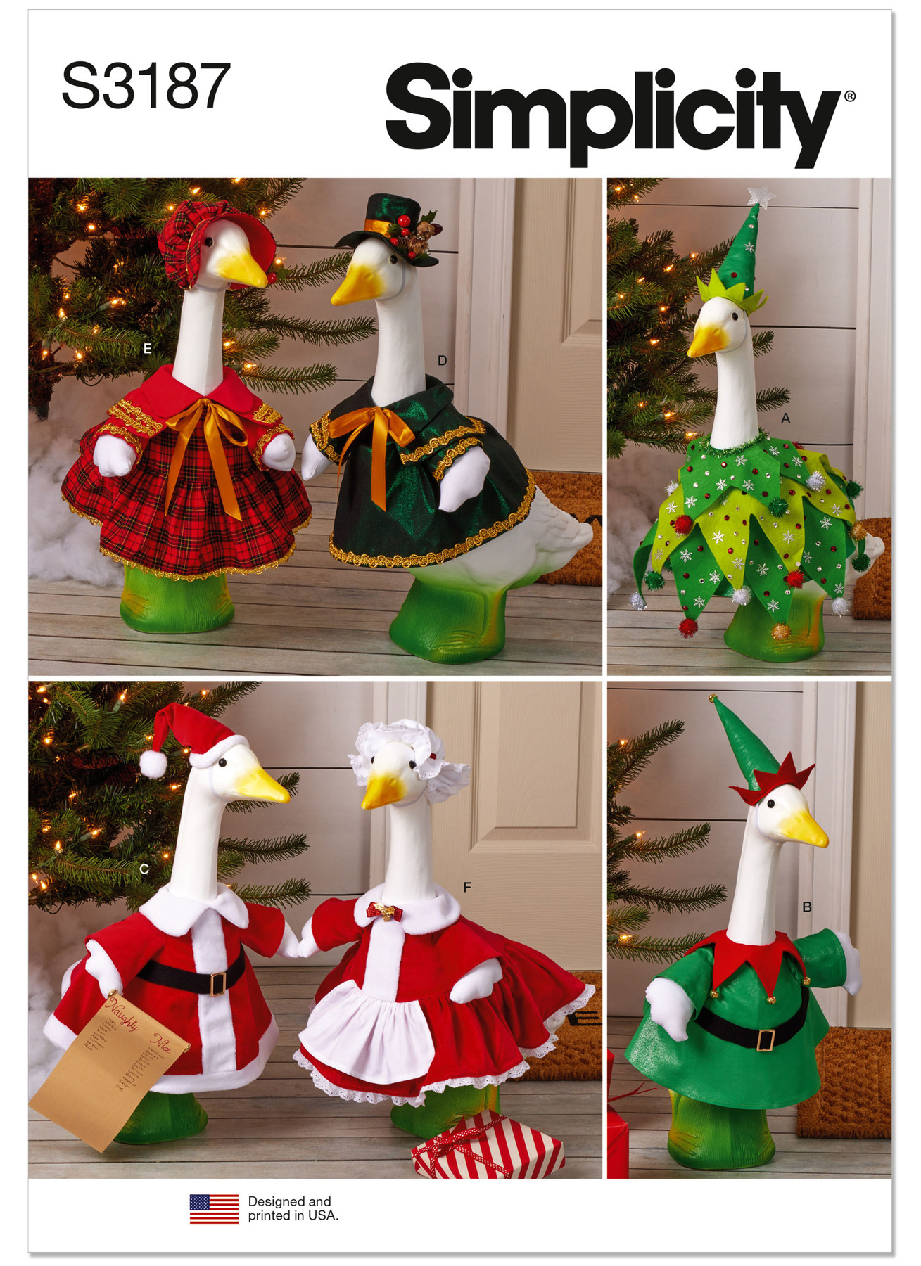 Simplicity Sewing Pattern Porch Geese Clothes for Christmas Holiday 1 Simplicity Sewing Pattern Porch Geese Clothes for Christmas Holiday