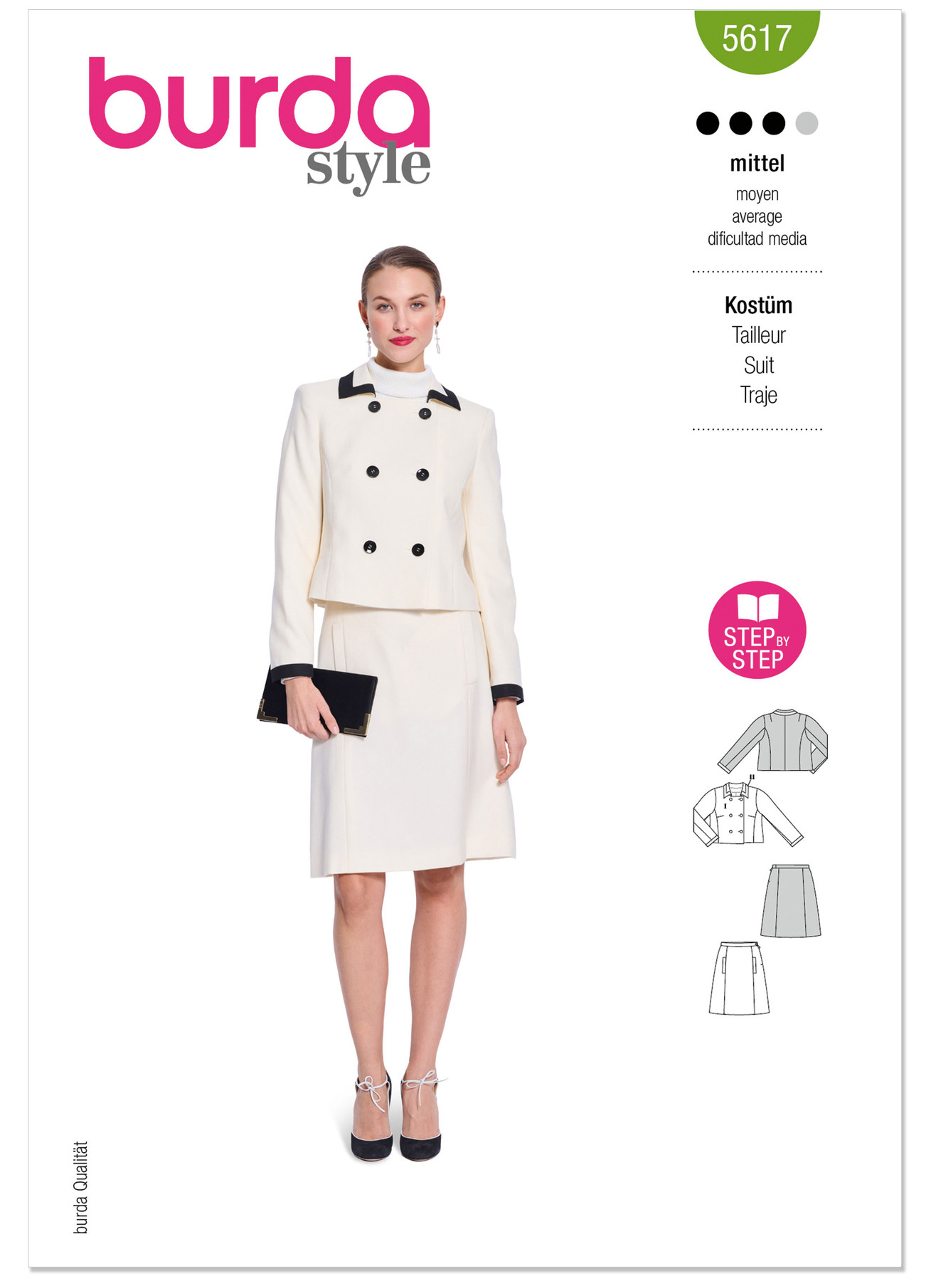 Burda Style Pattern 5617 Misses' Jacket and Skirt 1 Burda Style Pattern 5617 Misses' Jacket and Skirt