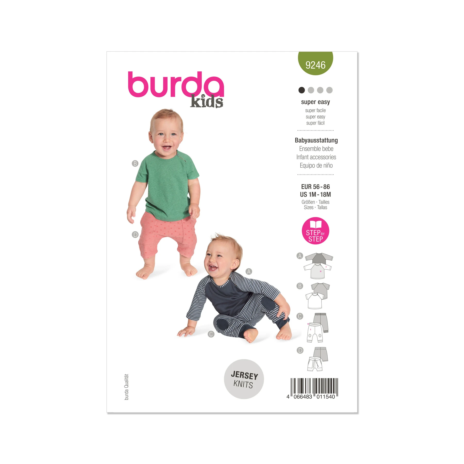 Burda Style Sewing Pattern 9246 Babies' Clothes