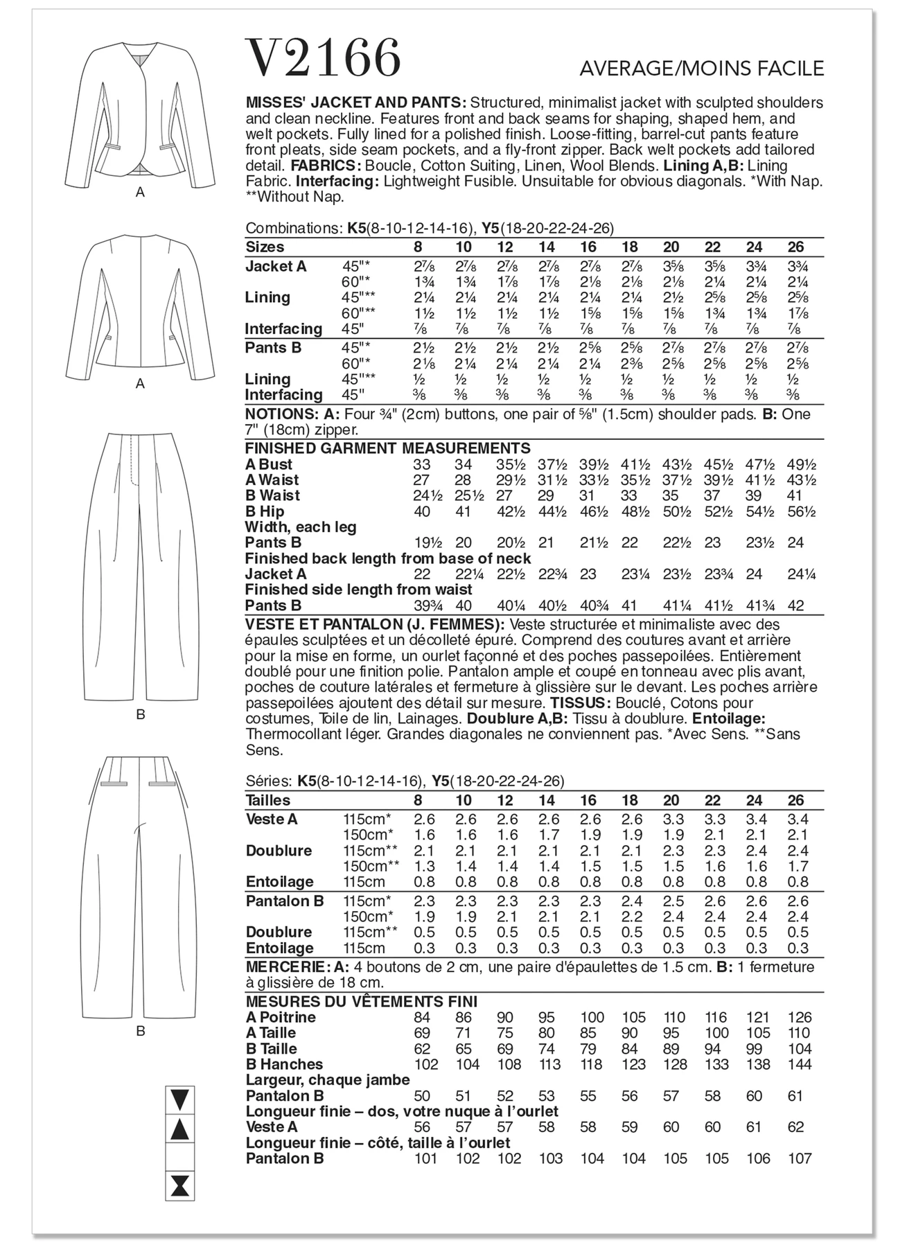Vogue Patterns Misses' Jacket and Pants 7 Vogue Patterns Misses' Jacket and Pants