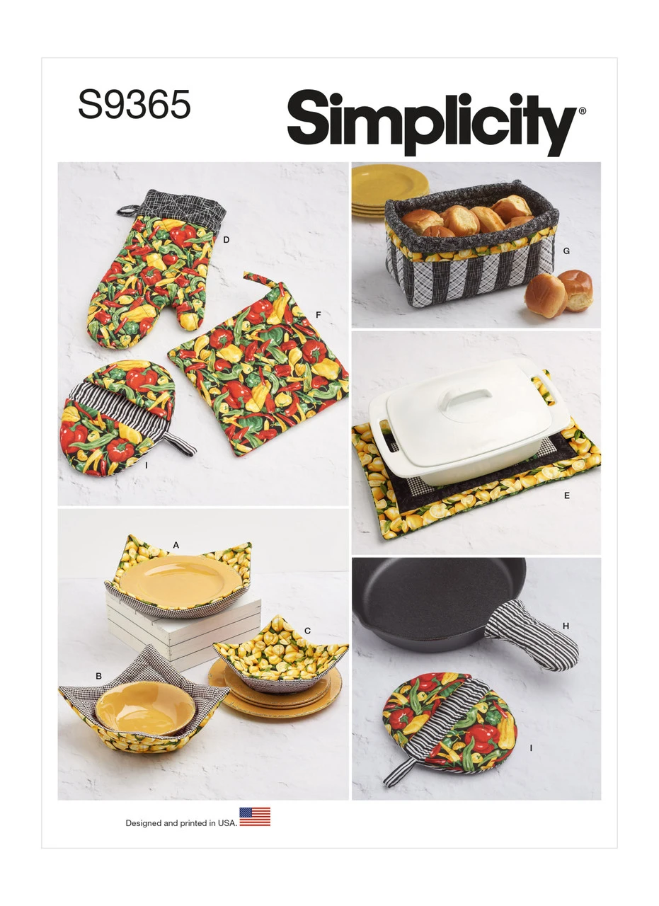 Simplicity Sewing Pattern Quilted Kitchen Accessories (PDF) 1 Simplicity Sewing Pattern Quilted Kitchen Accessories (PDF)