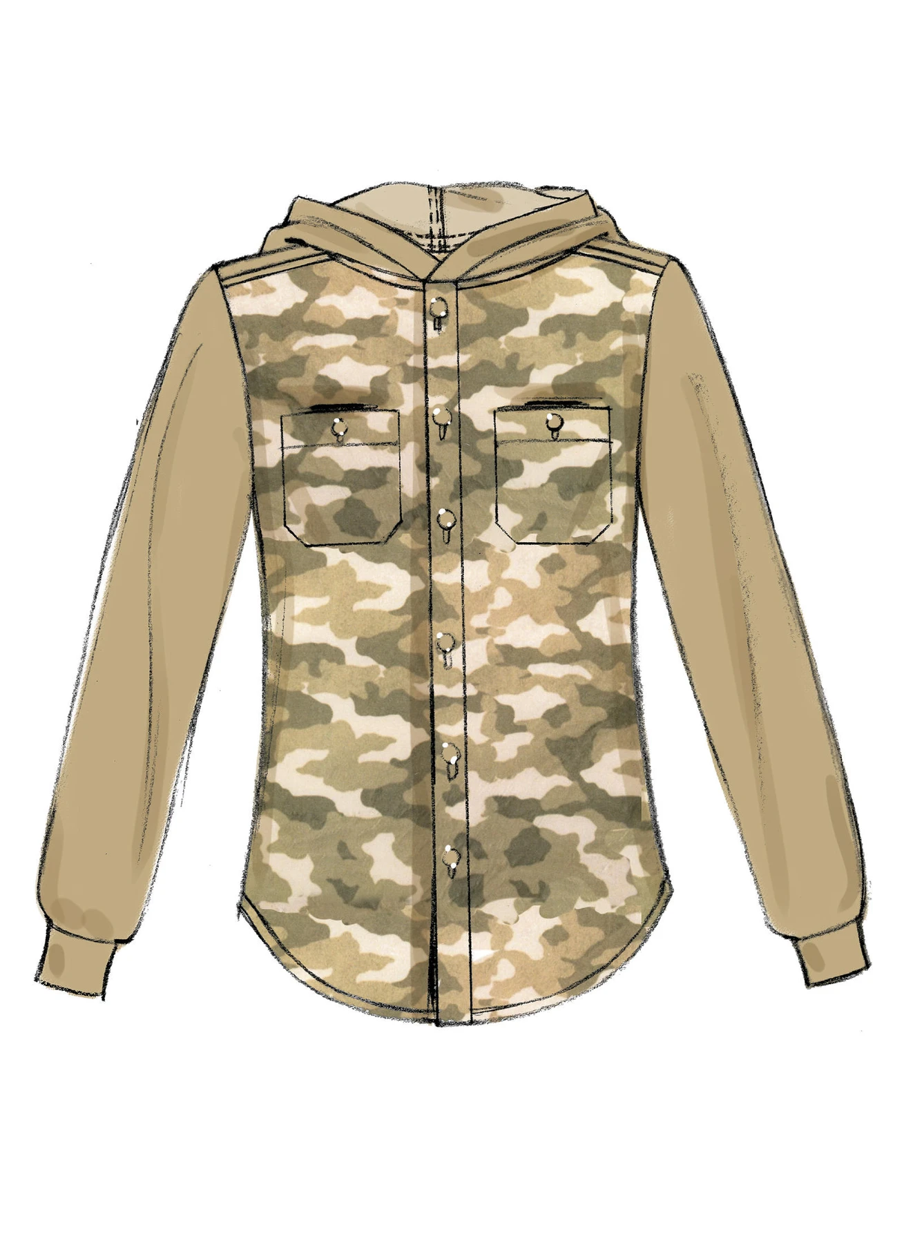 McCall's Sewing Pattern Men's/Boys' Button-Down Shirts with Hood or Collar (PDF) 4 McCall's Sewing Pattern Men's/Boys' Button-Down Shirts with Hood or Collar (PDF)
