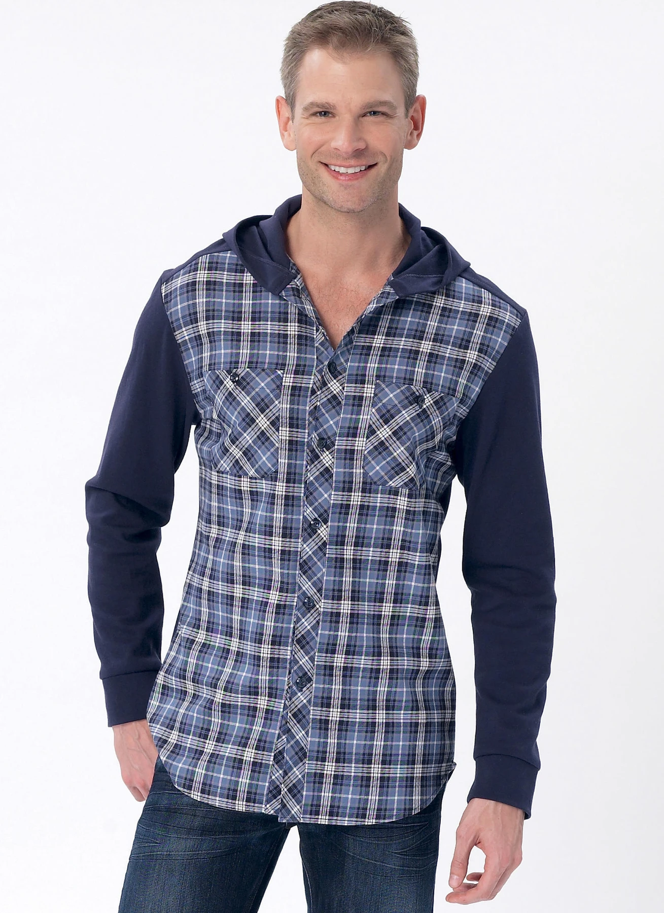 McCall's Sewing Pattern Men's/Boys' Button-Down Shirts with Hood or Collar (PDF) 7 McCall's Sewing Pattern Men's/Boys' Button-Down Shirts with Hood or Collar (PDF)