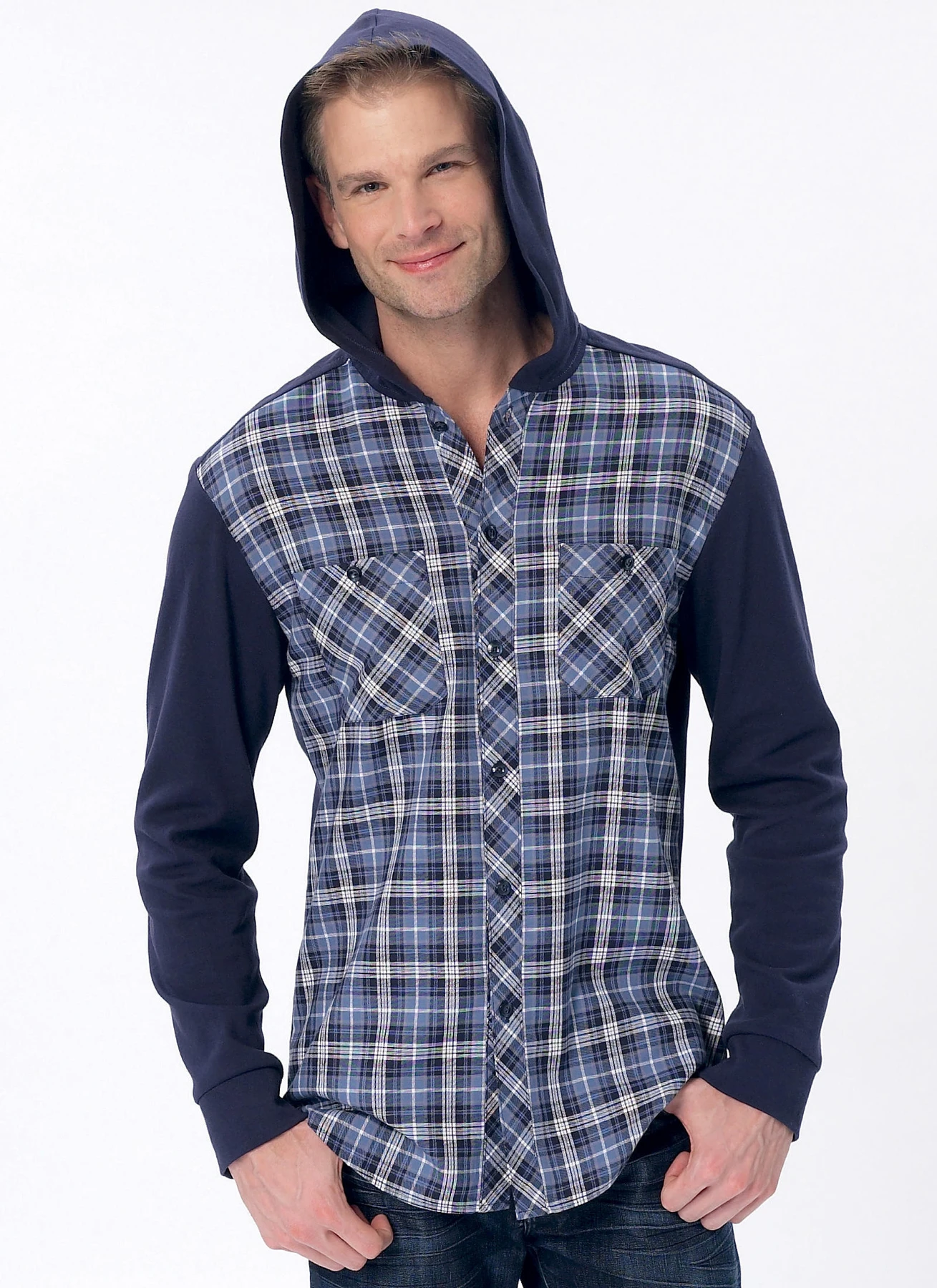 McCall's Sewing Pattern Men's/Boys' Button-Down Shirts with Hood or Collar (PDF) 8 McCall's Sewing Pattern Men's/Boys' Button-Down Shirts with Hood or Collar (PDF)