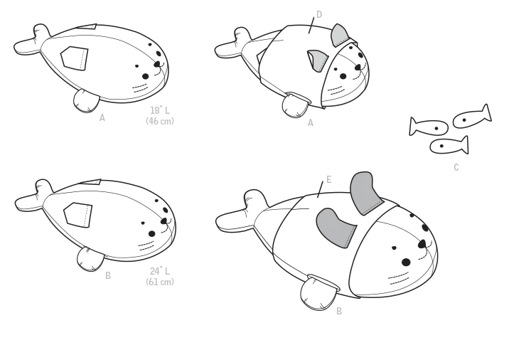 McCall's Sewing Pattern Soft Toys Cat and Dog Outfits (PDF) 8 McCall's Sewing Pattern Soft Toys Cat and Dog Outfits (PDF)