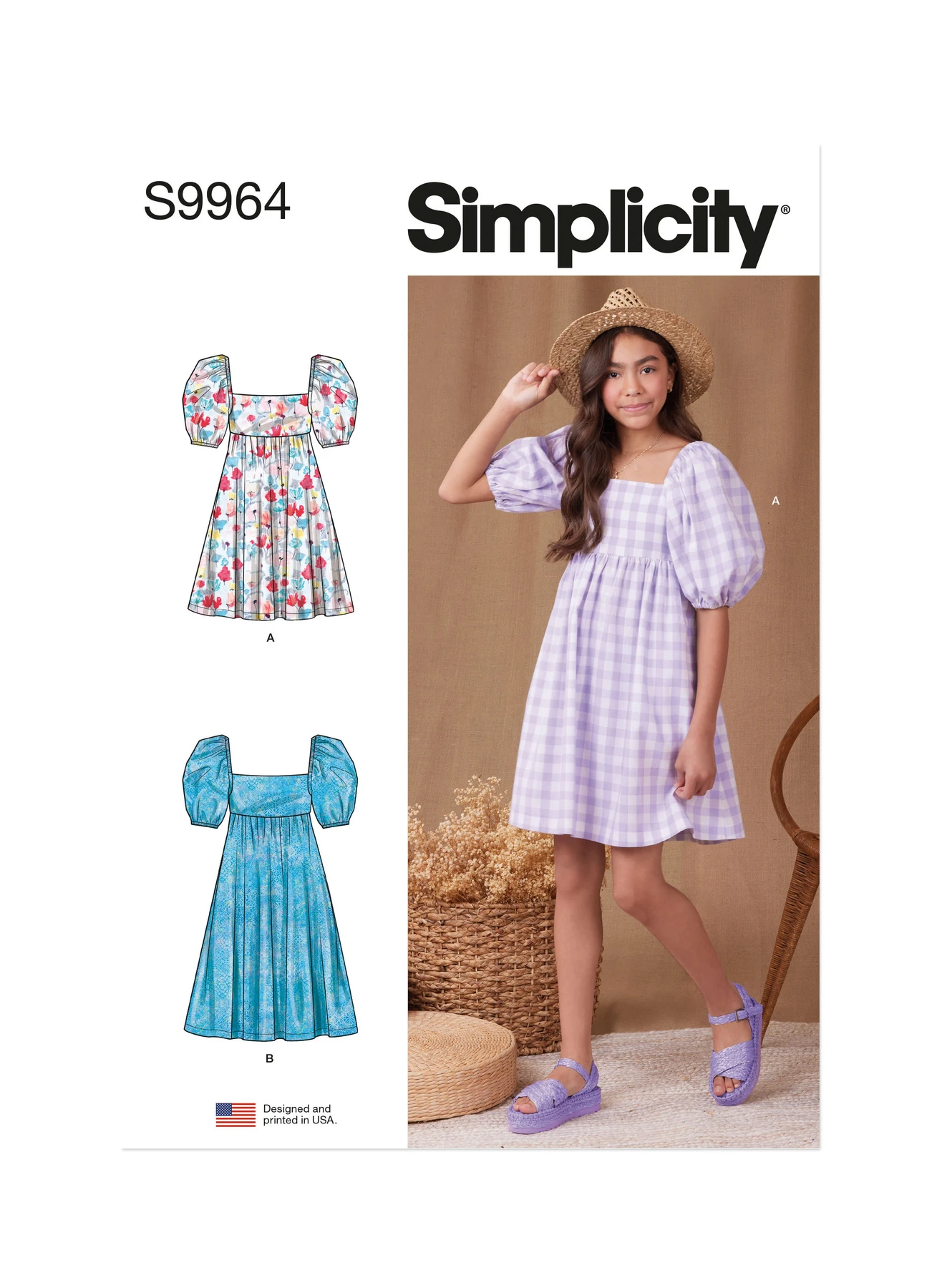 Simplicity Sewing Pattern Girls' Dress With Back Bodice and Length Variations 1 Simplicity Sewing Pattern Girls' Dress With Back Bodice and Length Variations
